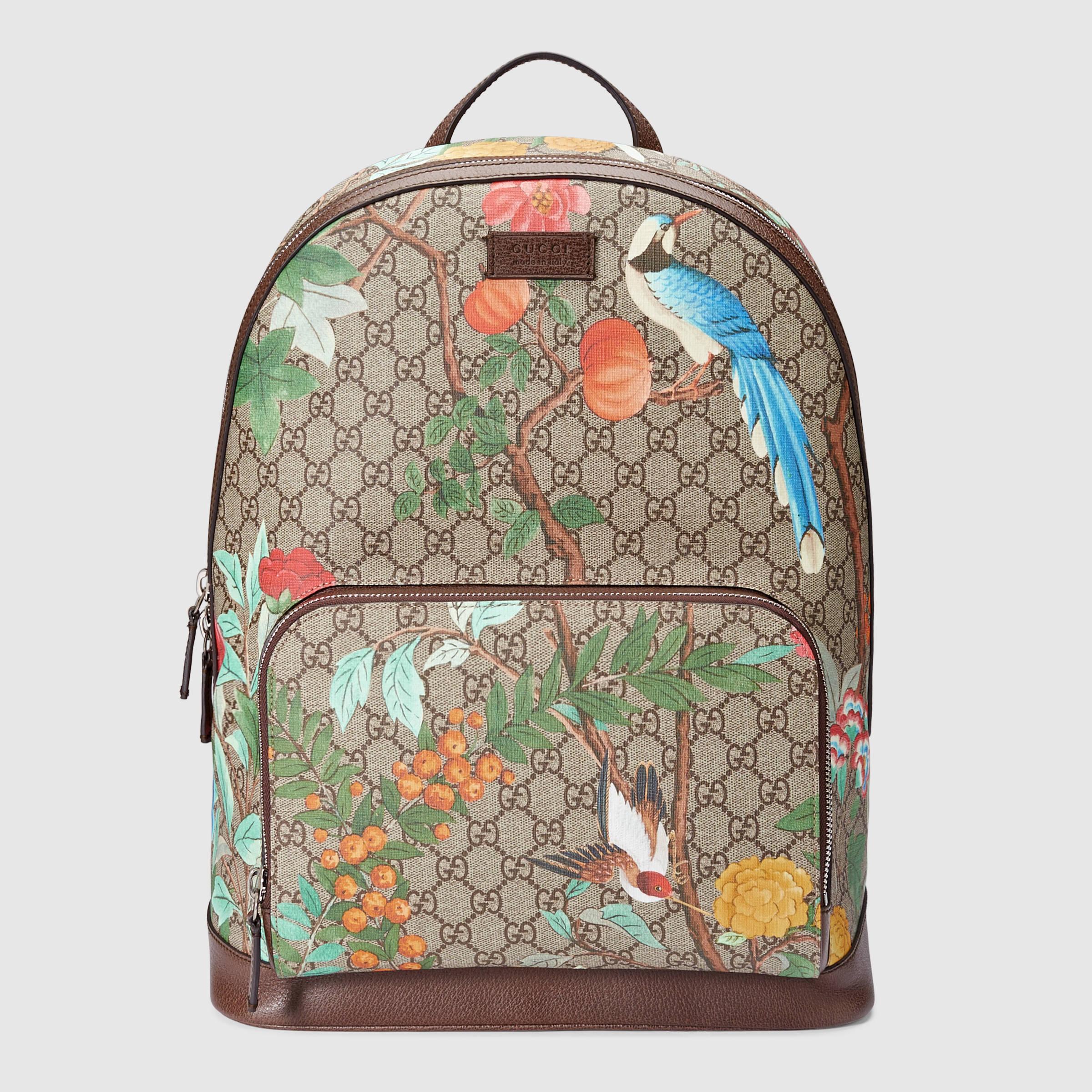 Gucci Tian GG Supreme Leather Backpack 