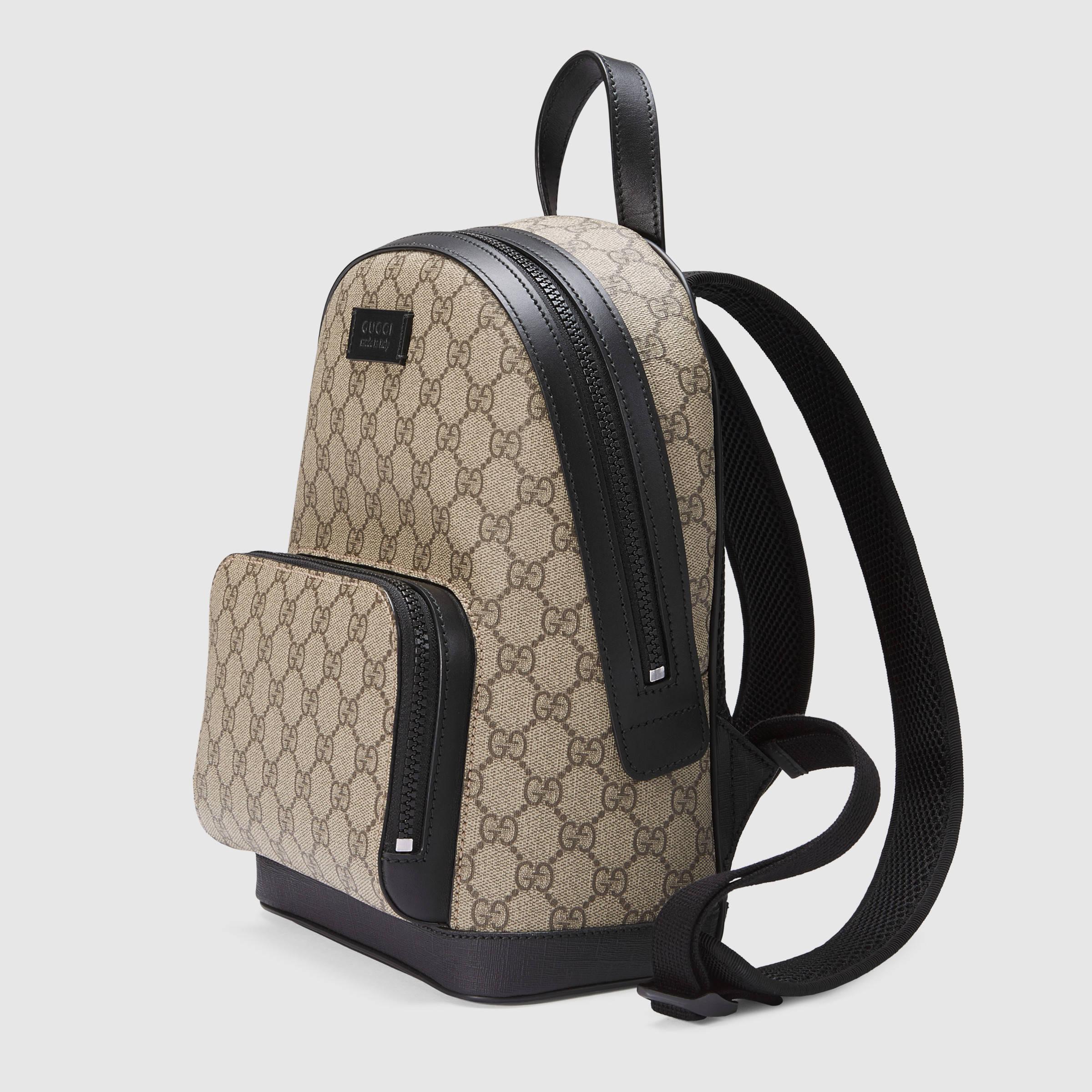 Lyst - Gucci Gg Supreme Small Backpack in Black