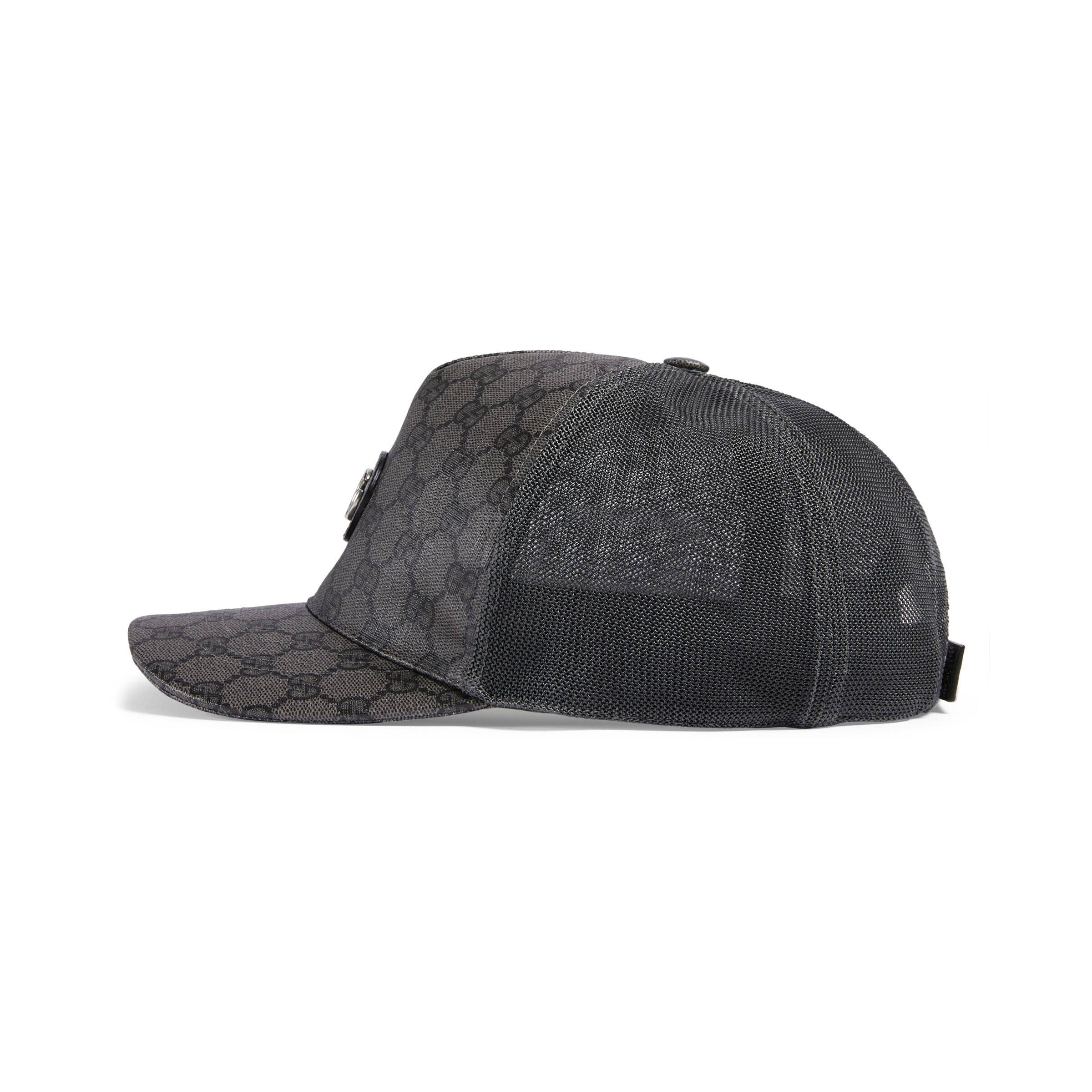 Gucci GG Supreme Baseball Hat in Black for Men | Lyst