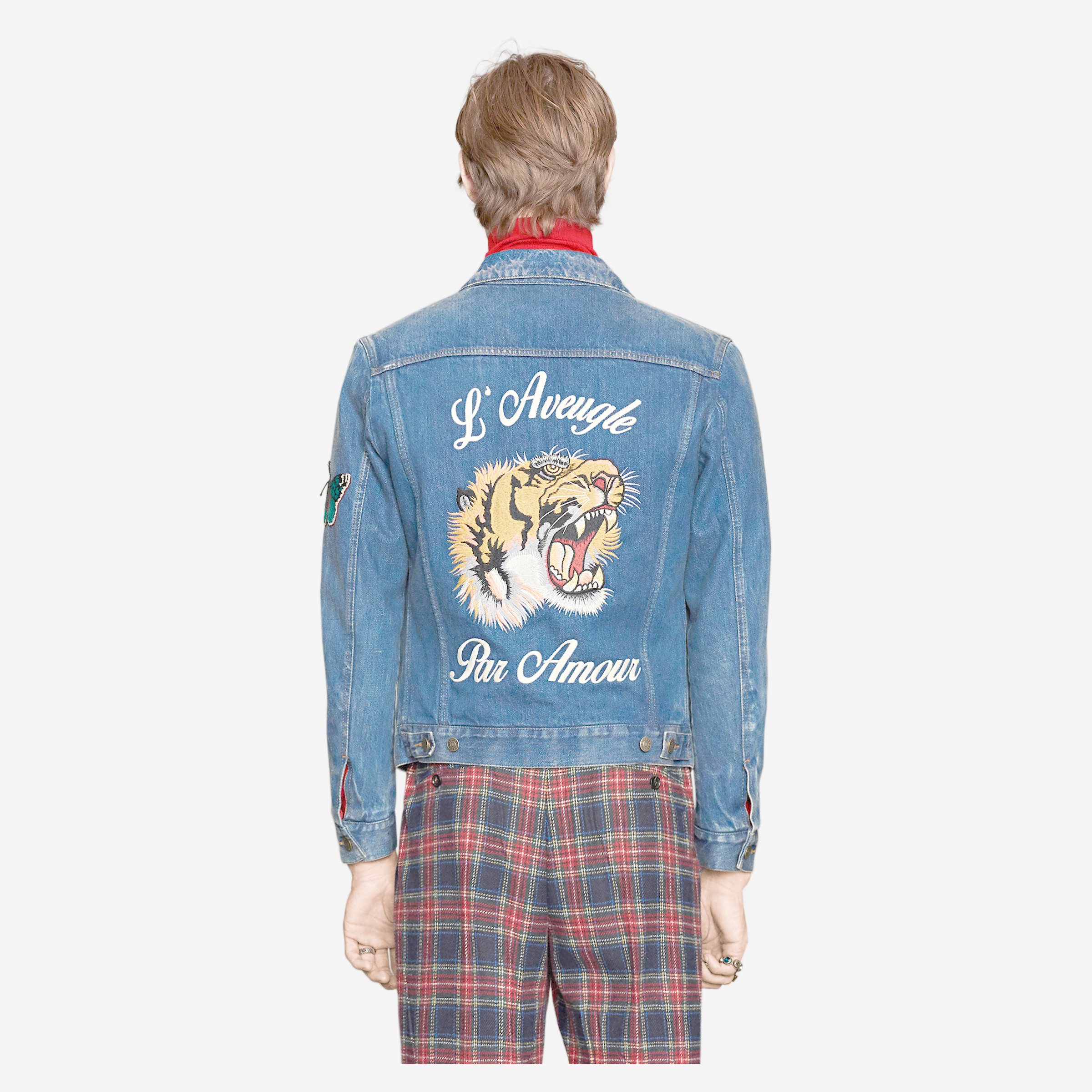 gucci studded denim jacket