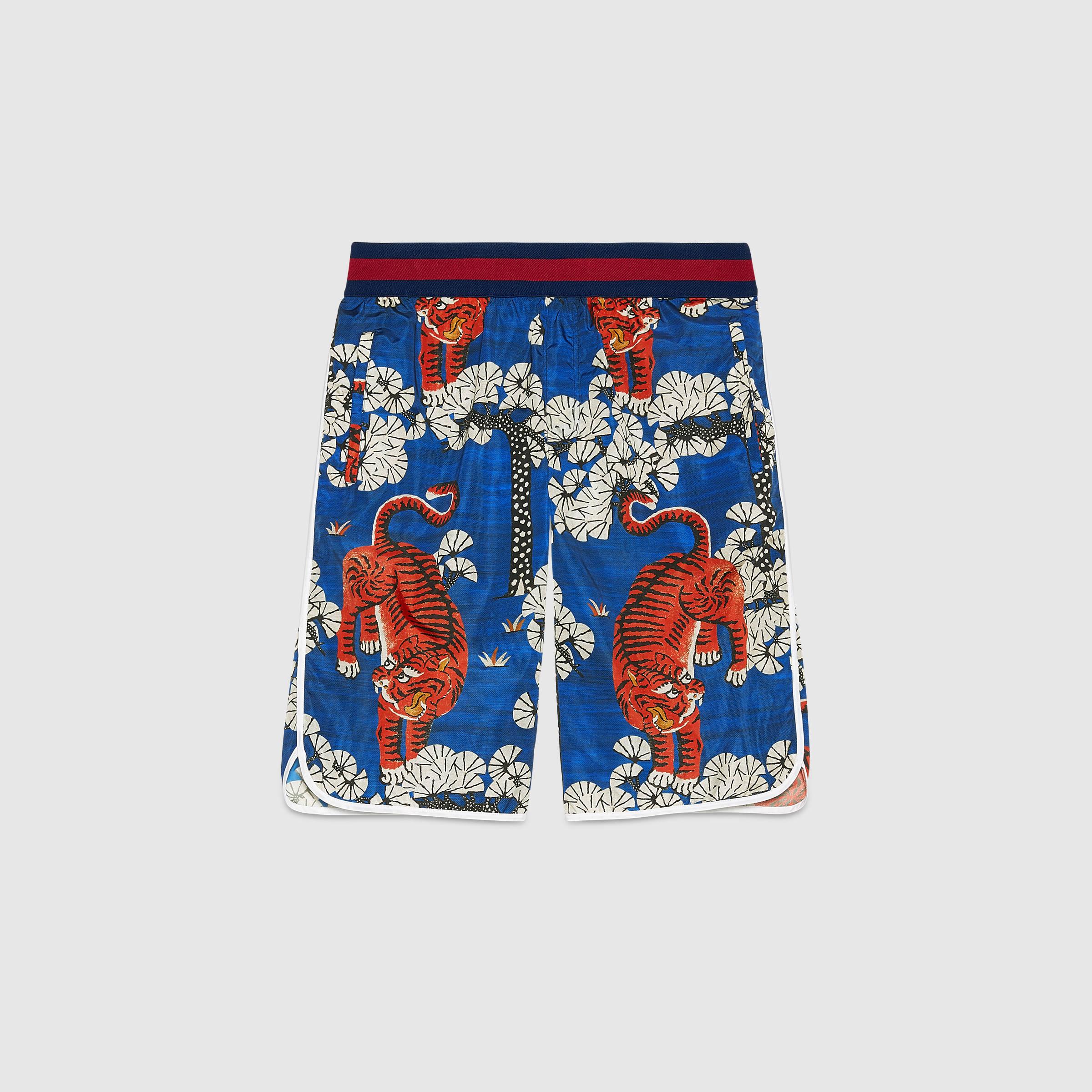 gucci bengal tiger shorts