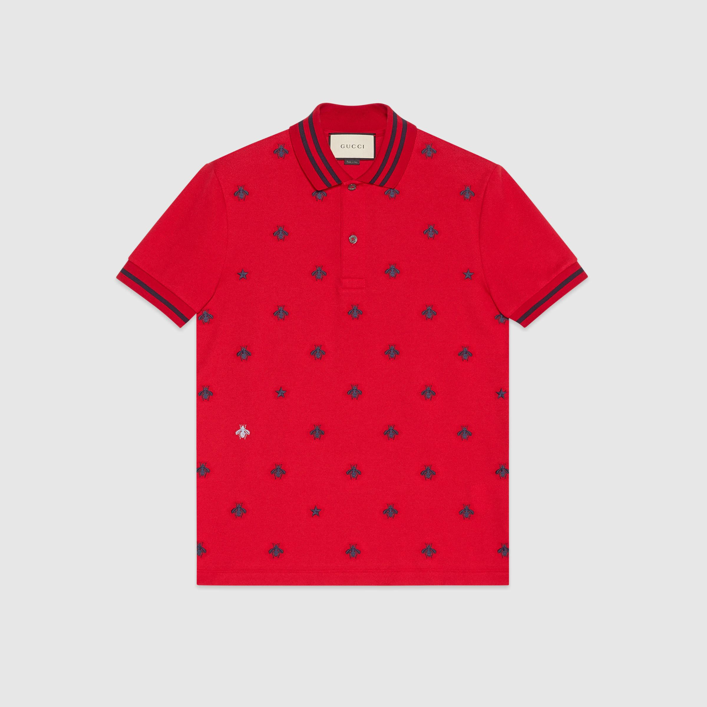 AJh,gucci cotton polo with bees stars,hrdsindia.org