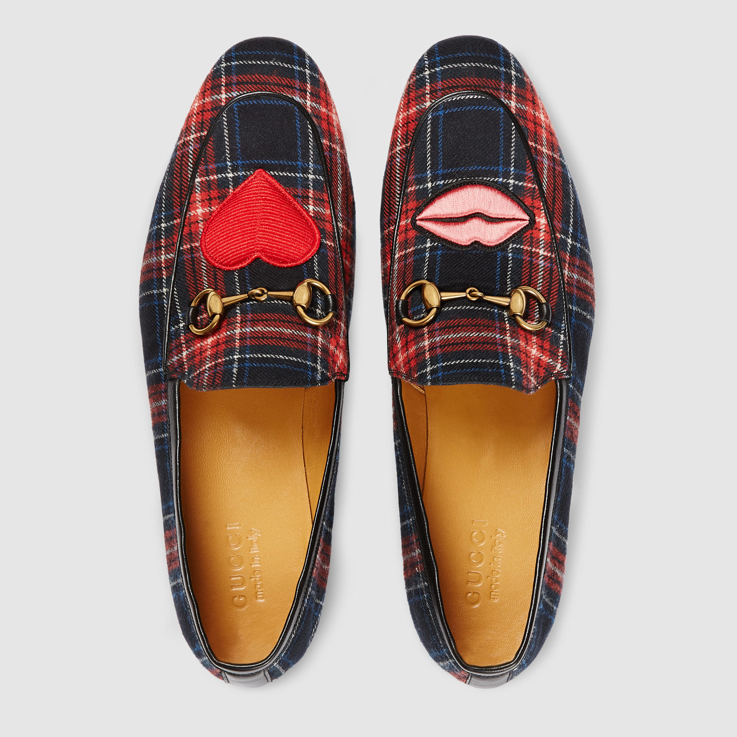 gucci plaid loafers