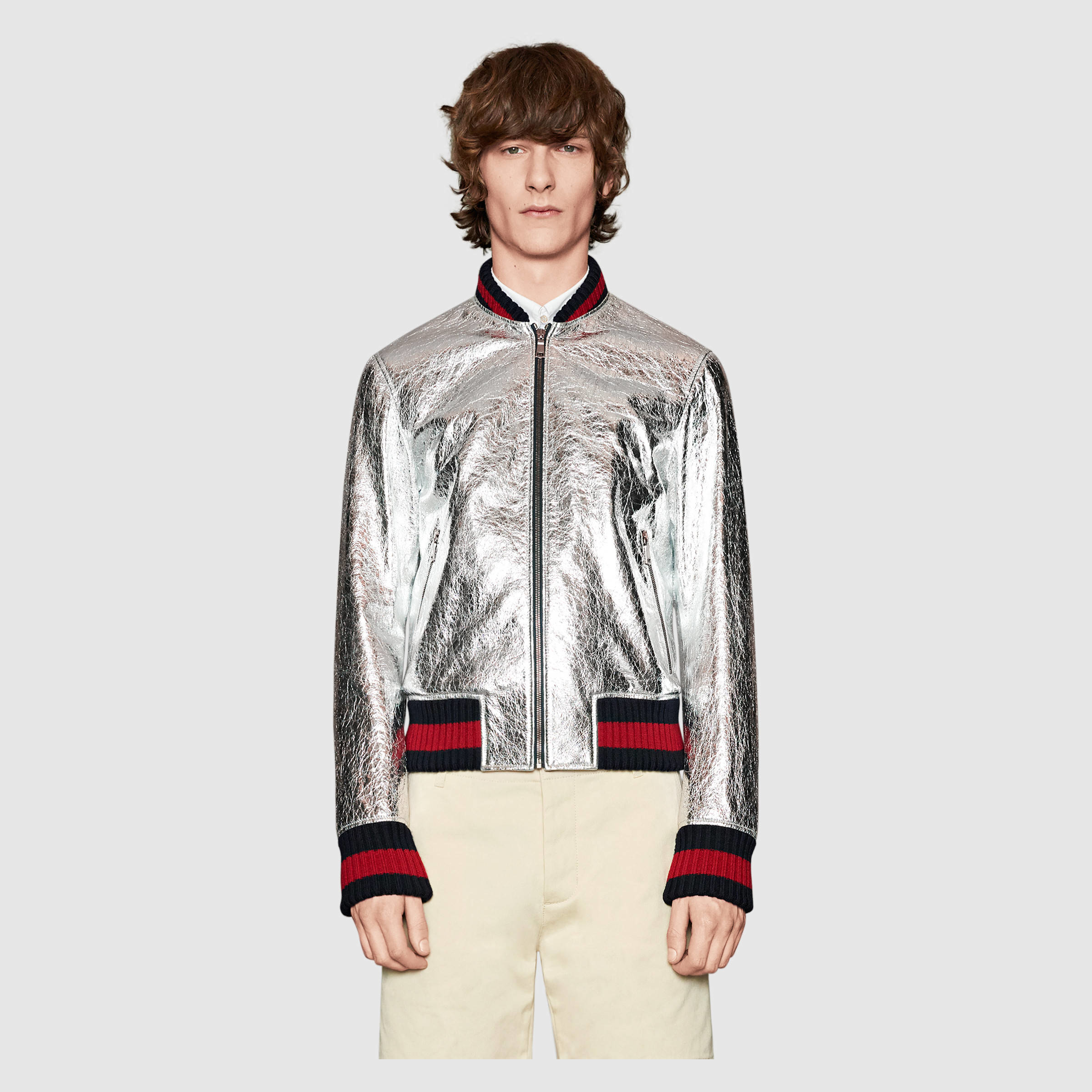 gucci silver jacket