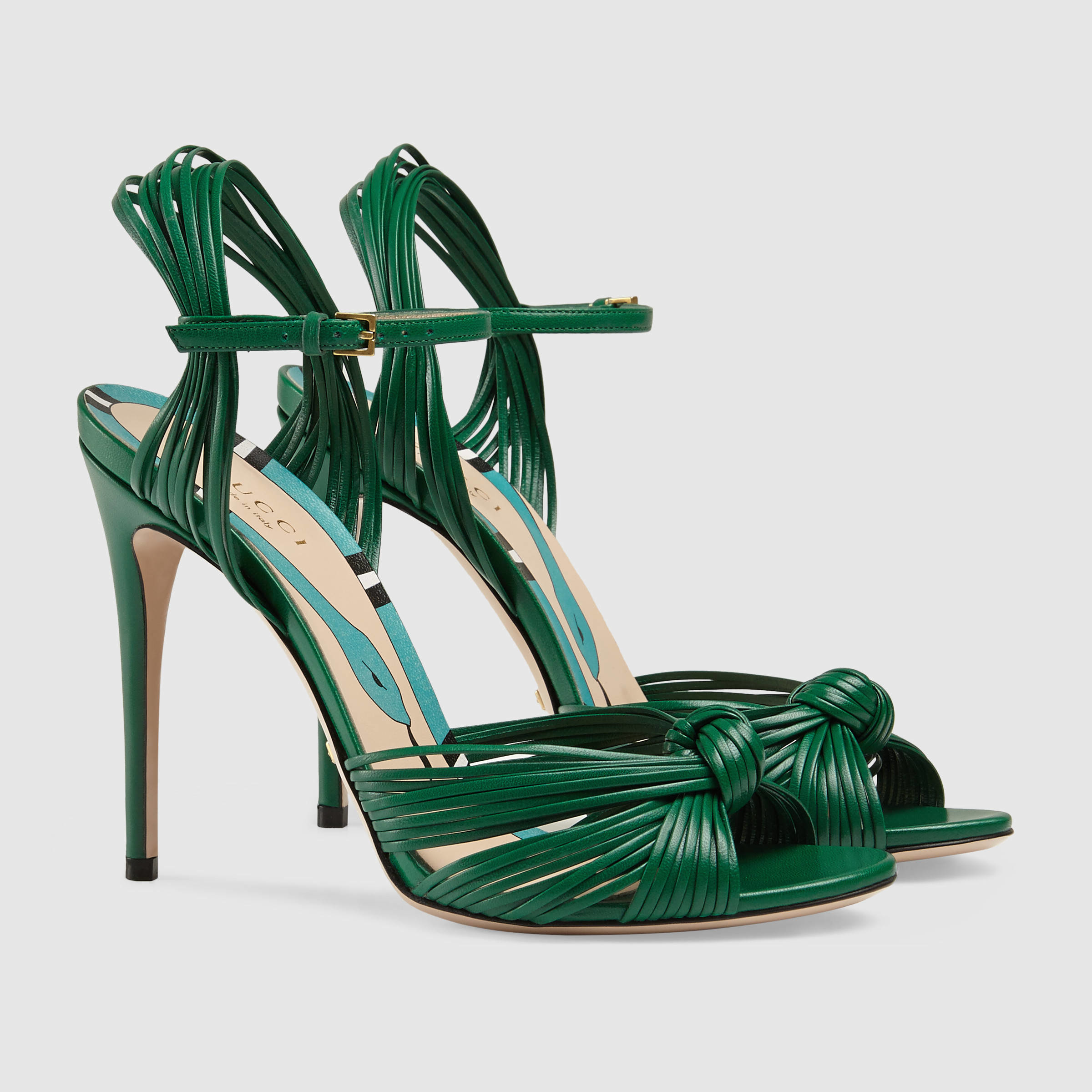 gucci green velvet heels