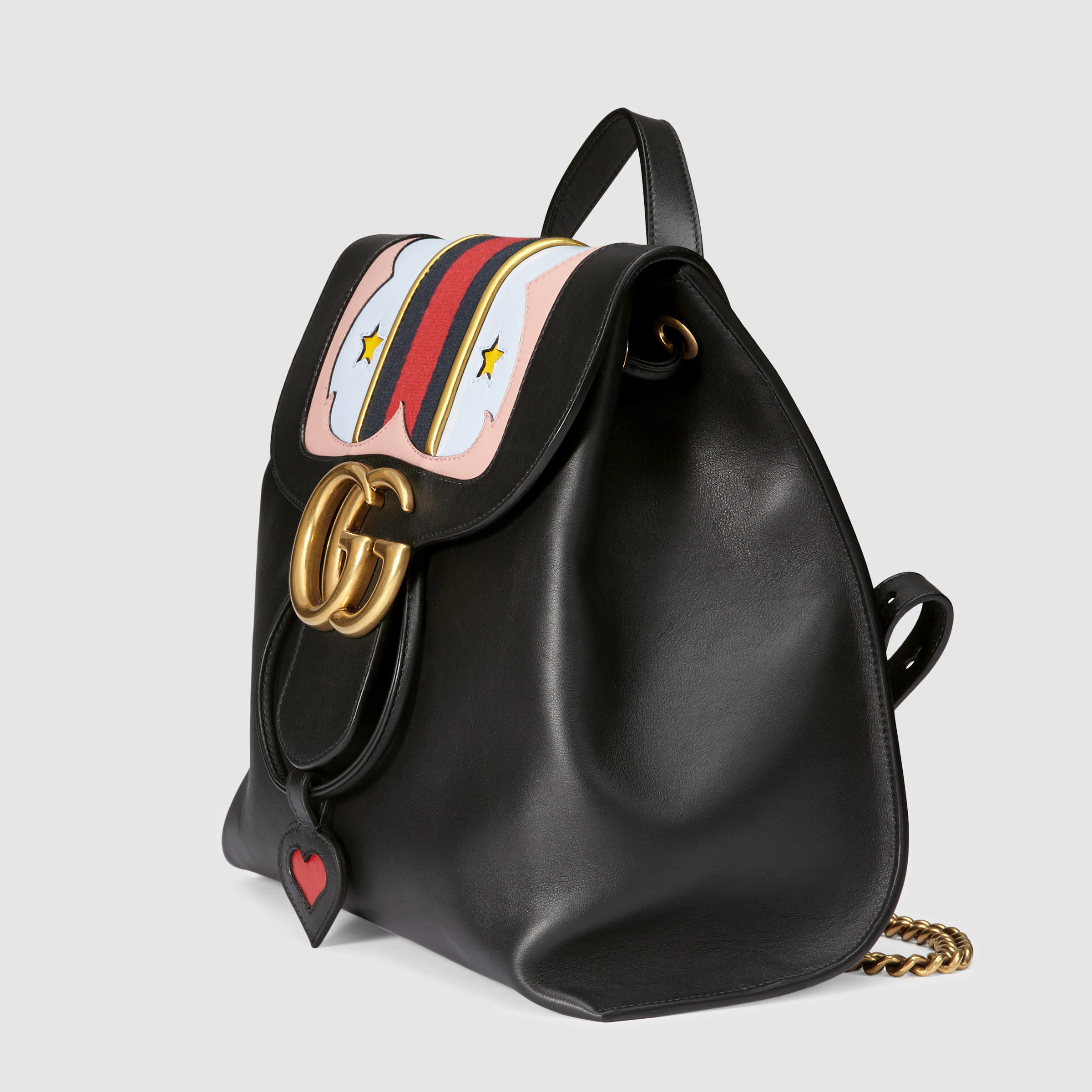 gucci backpack black leather
