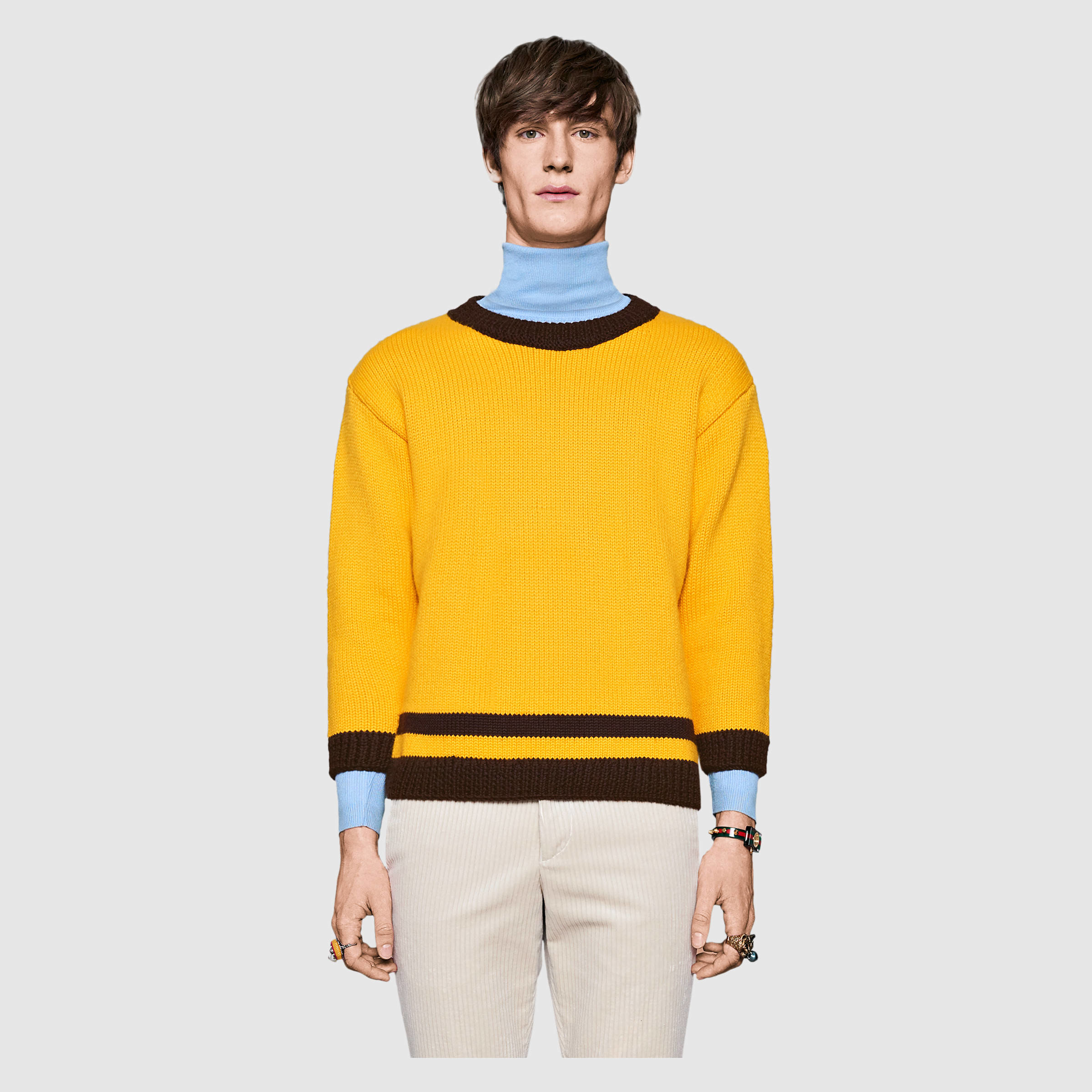 gucci yellow and black sweater