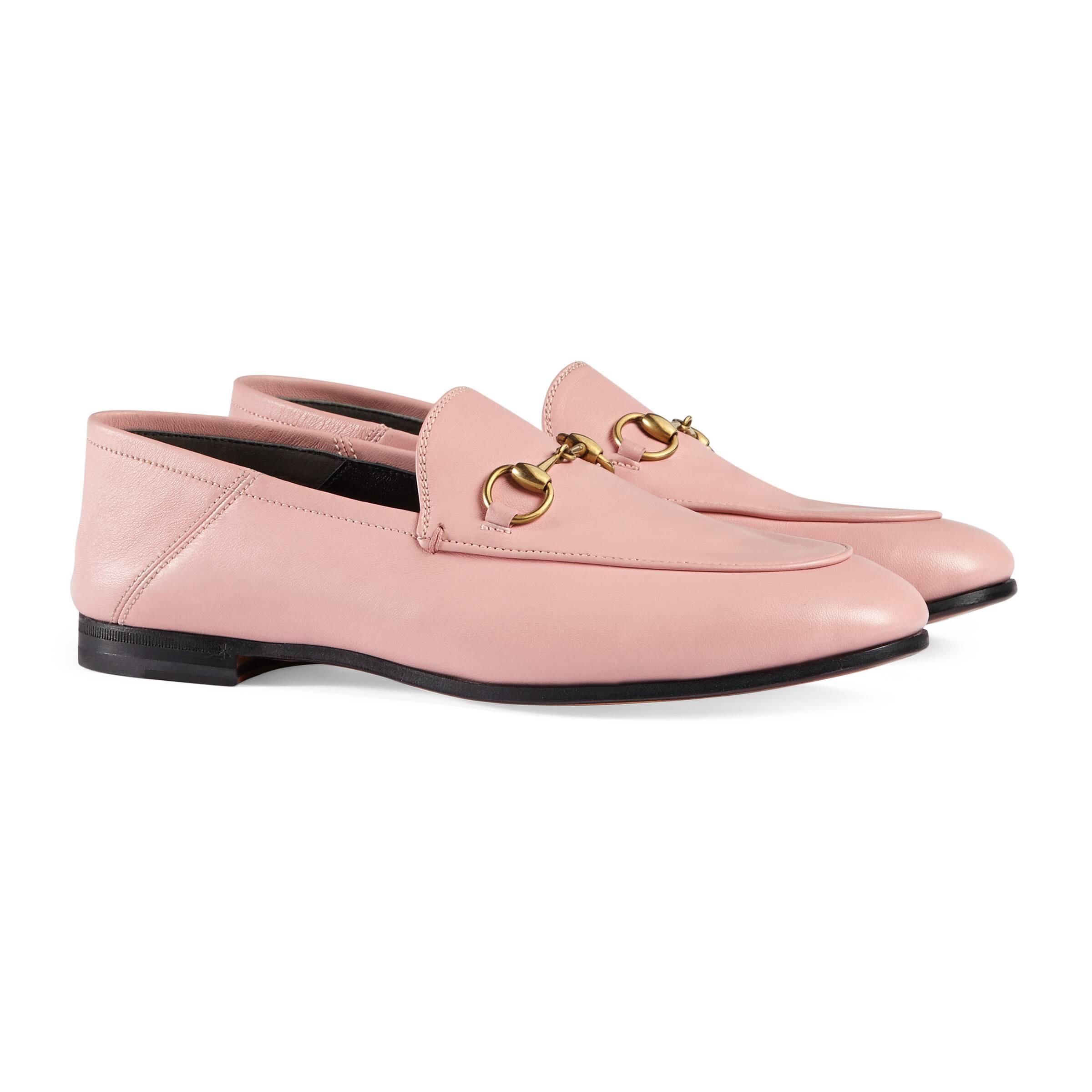 Gucci Leather Horsebit Loafer in Light Pink Leather (Pink) - Lyst