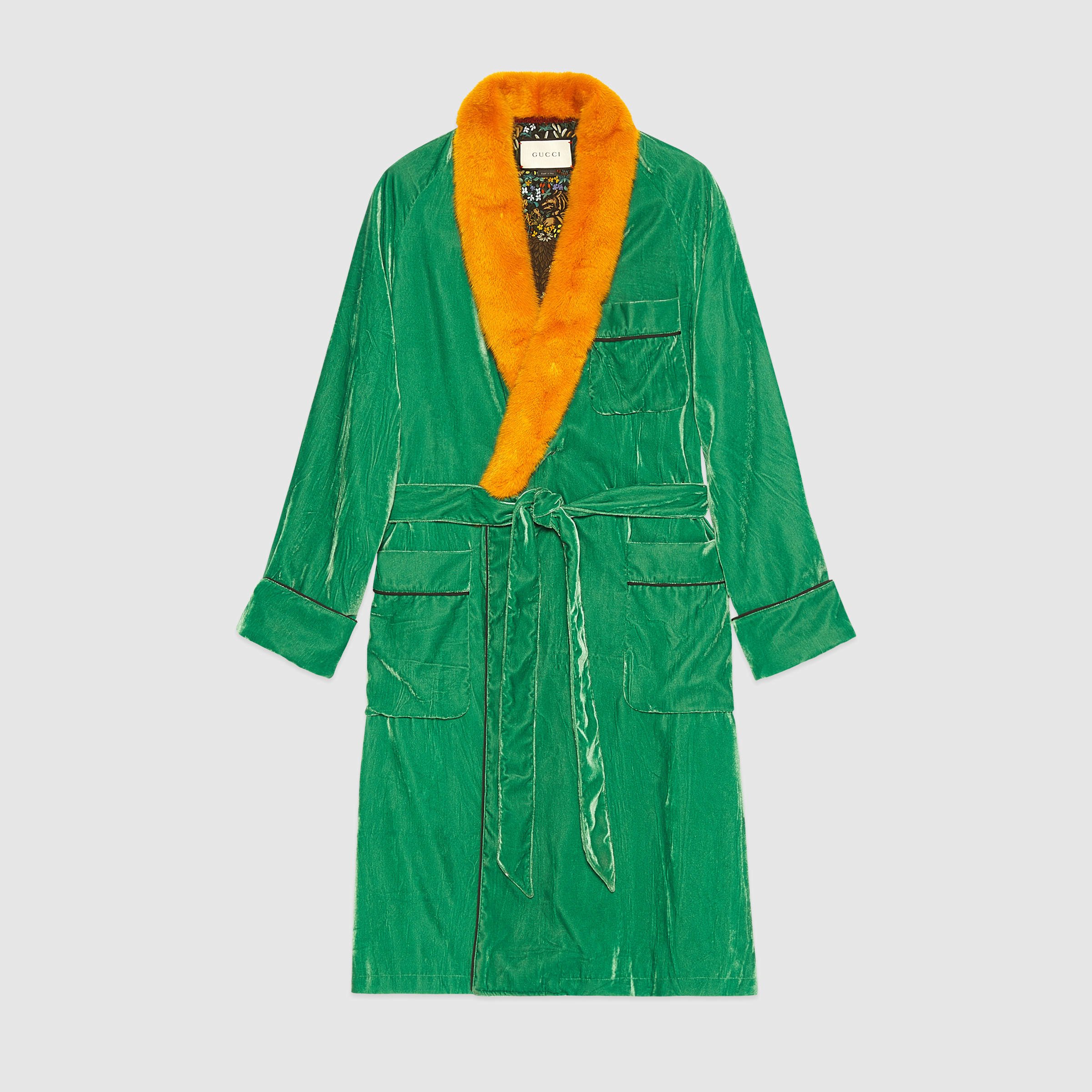 Gucci Embroidered Velvet Dressing Gown 
