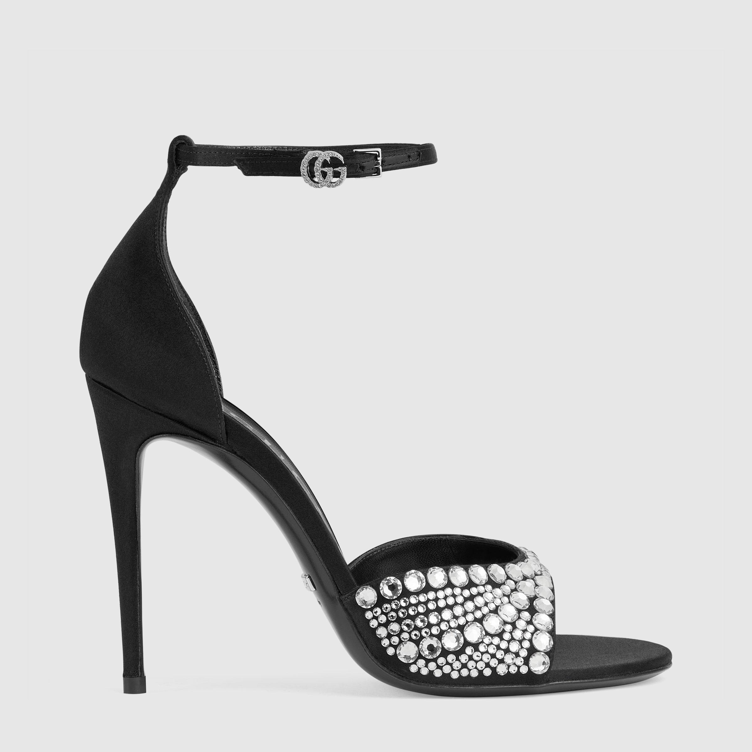 Gucci High Heel Sandals With Crystals in White Lyst