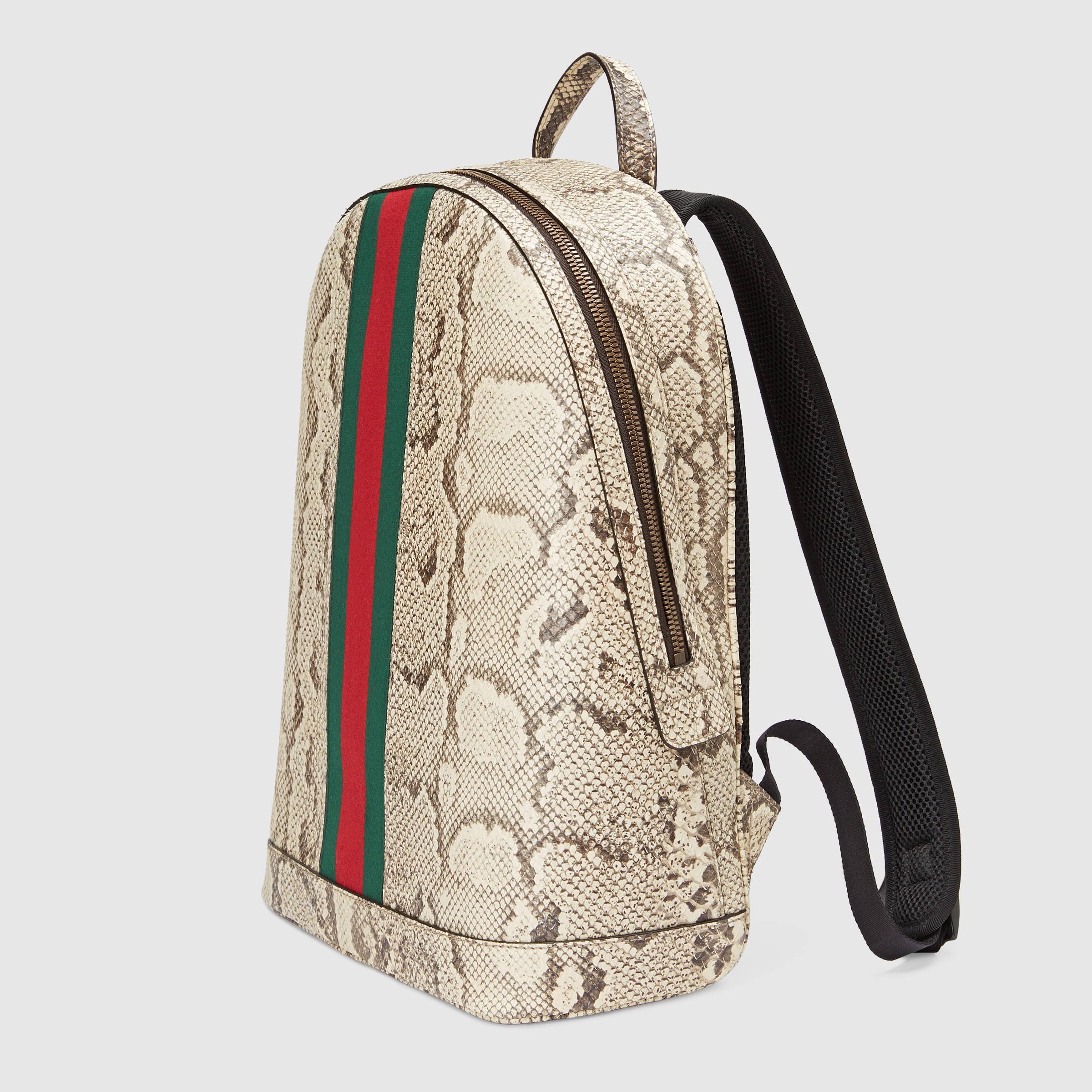gucci python backpack