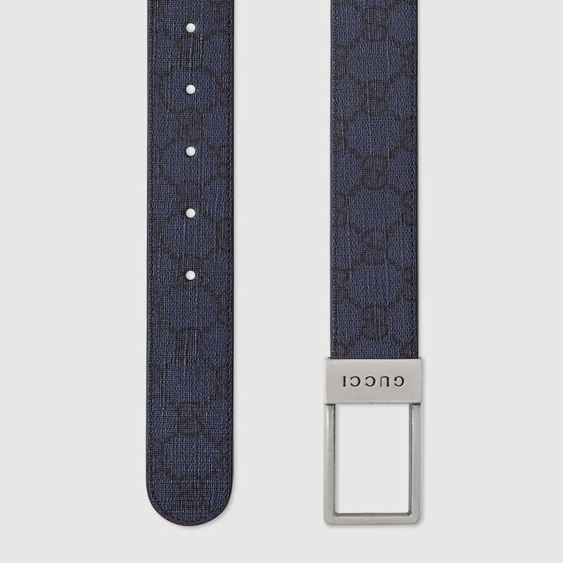 Gucci GG Belt With Rectangular Buckle in Blue for Men | Lyst
