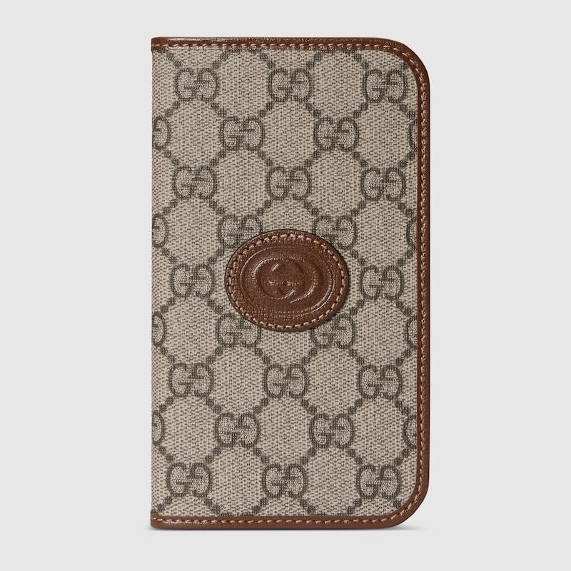 Gucci GG Iphone 15 Pro Case With Wallet in Gray for Men | Lyst
