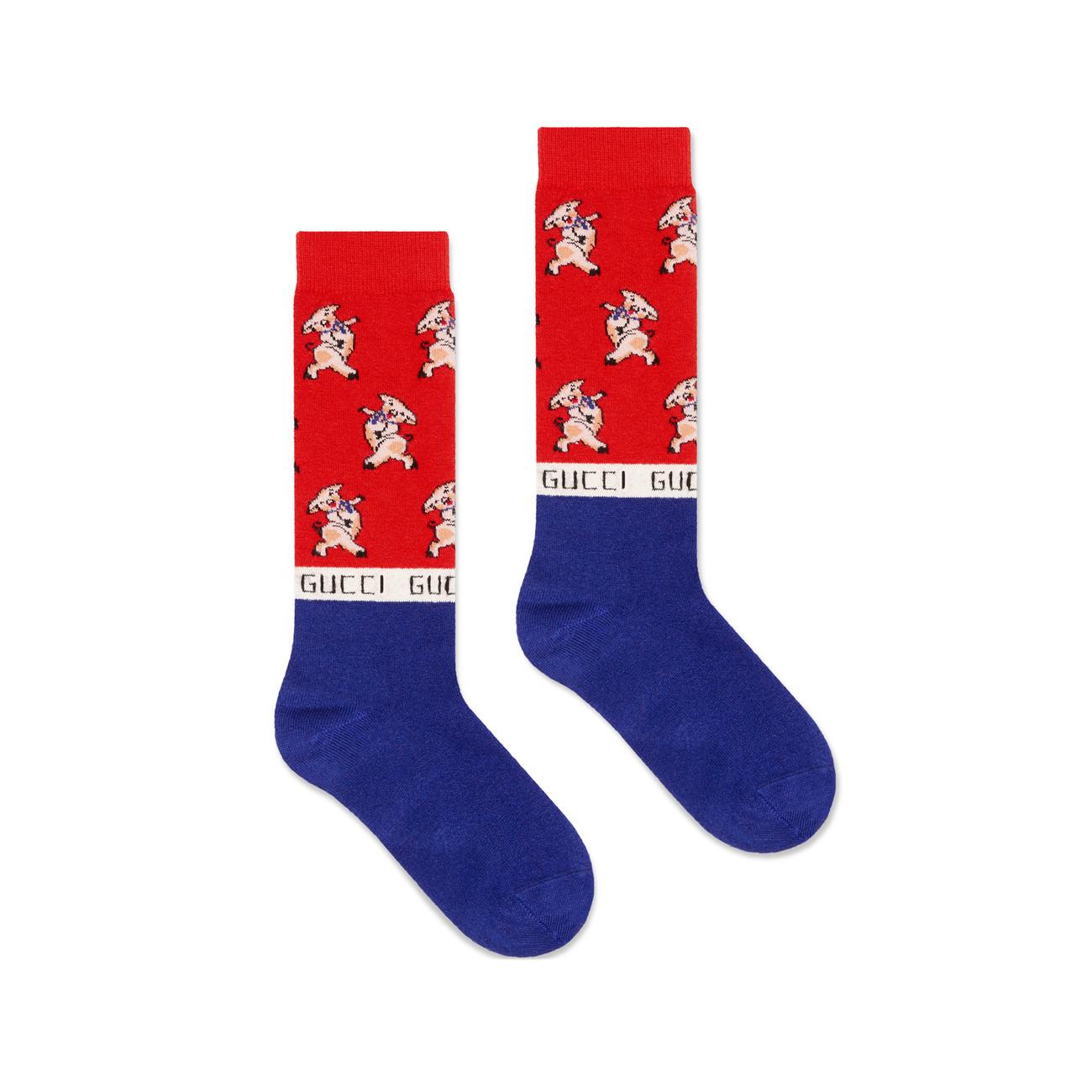 gucci pig socks