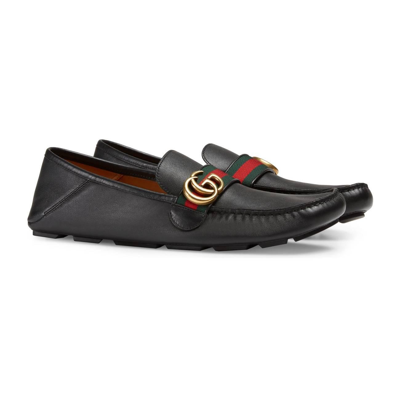 gucci mens driver with web