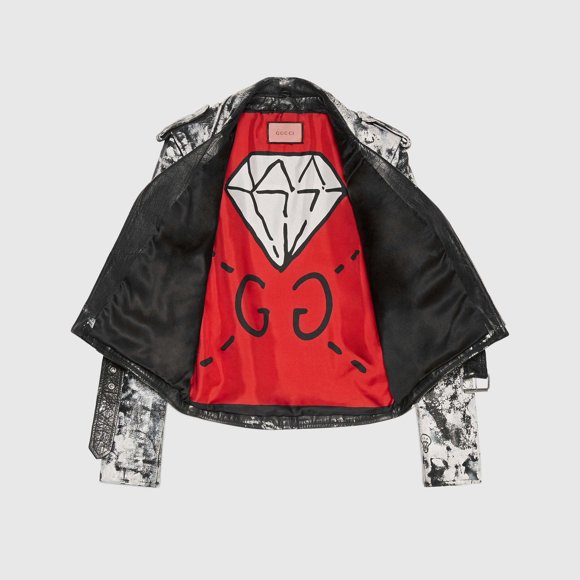 gucci ghost leather jacket