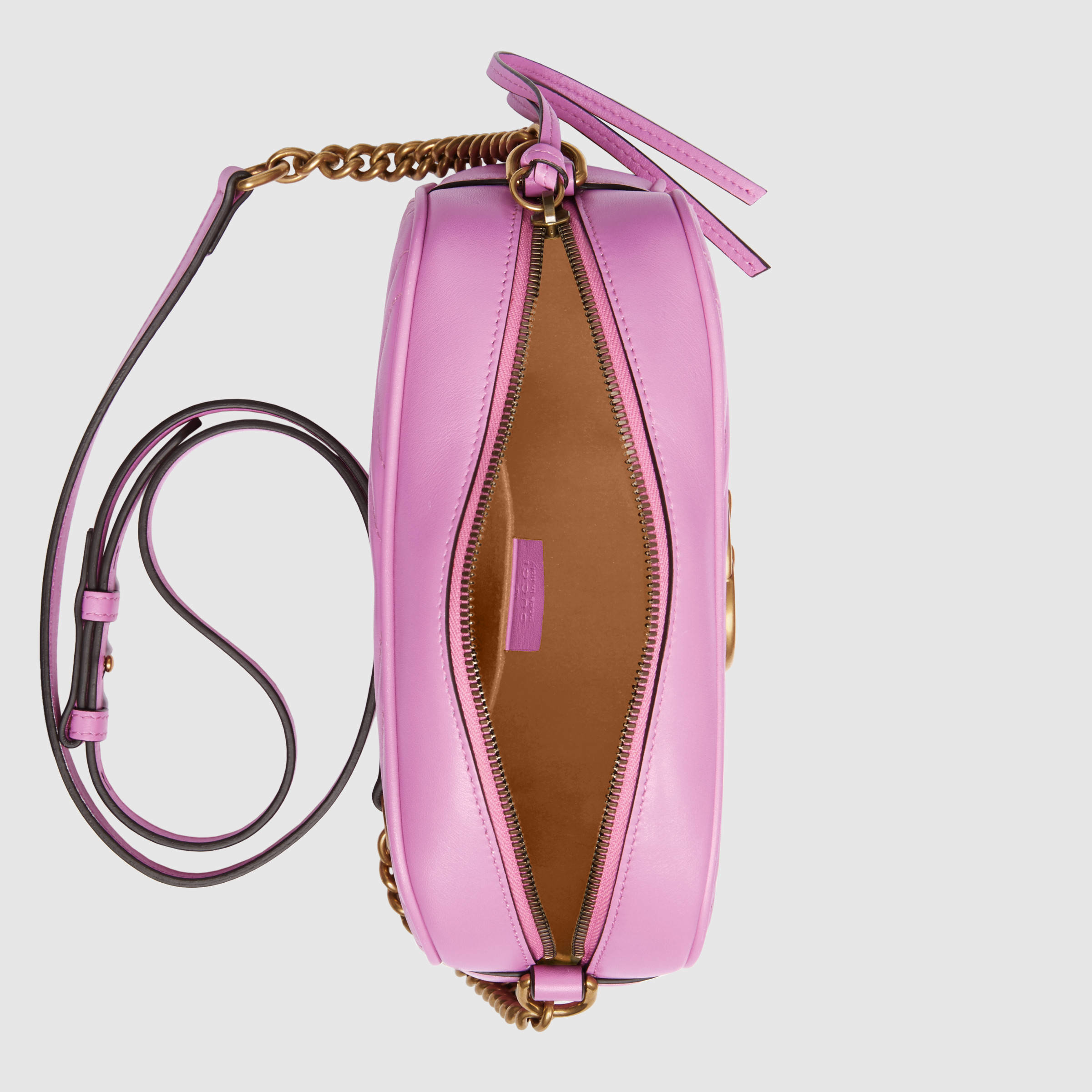 Gucci GG Marmont QuiltedLeather CrossBody Bag in Pink Lyst