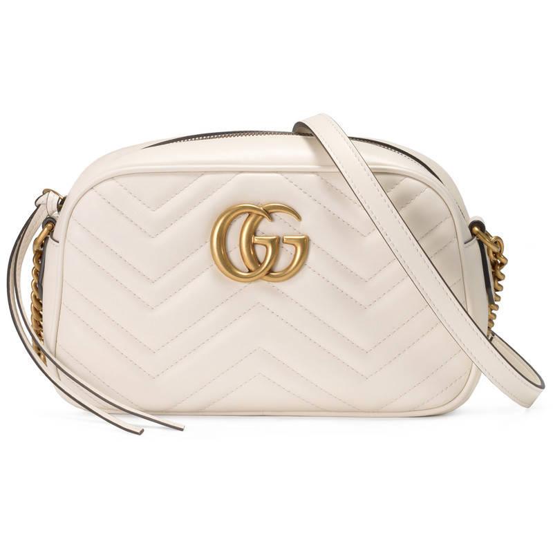 Gucci Gg Marmont Matelassé Shoulder Bag in White - Save 19% | Lyst