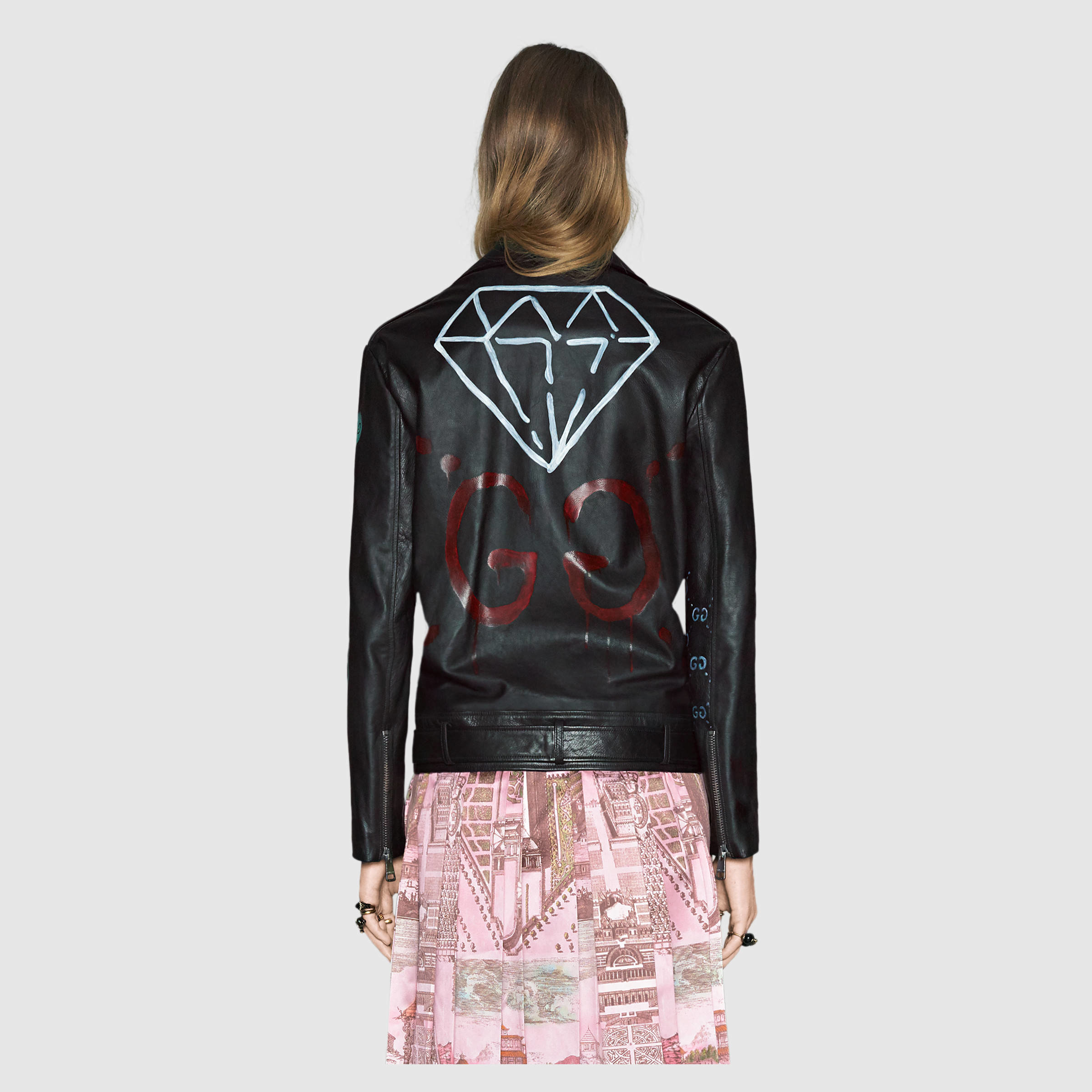 Gucci ghost leather jacket Clearance