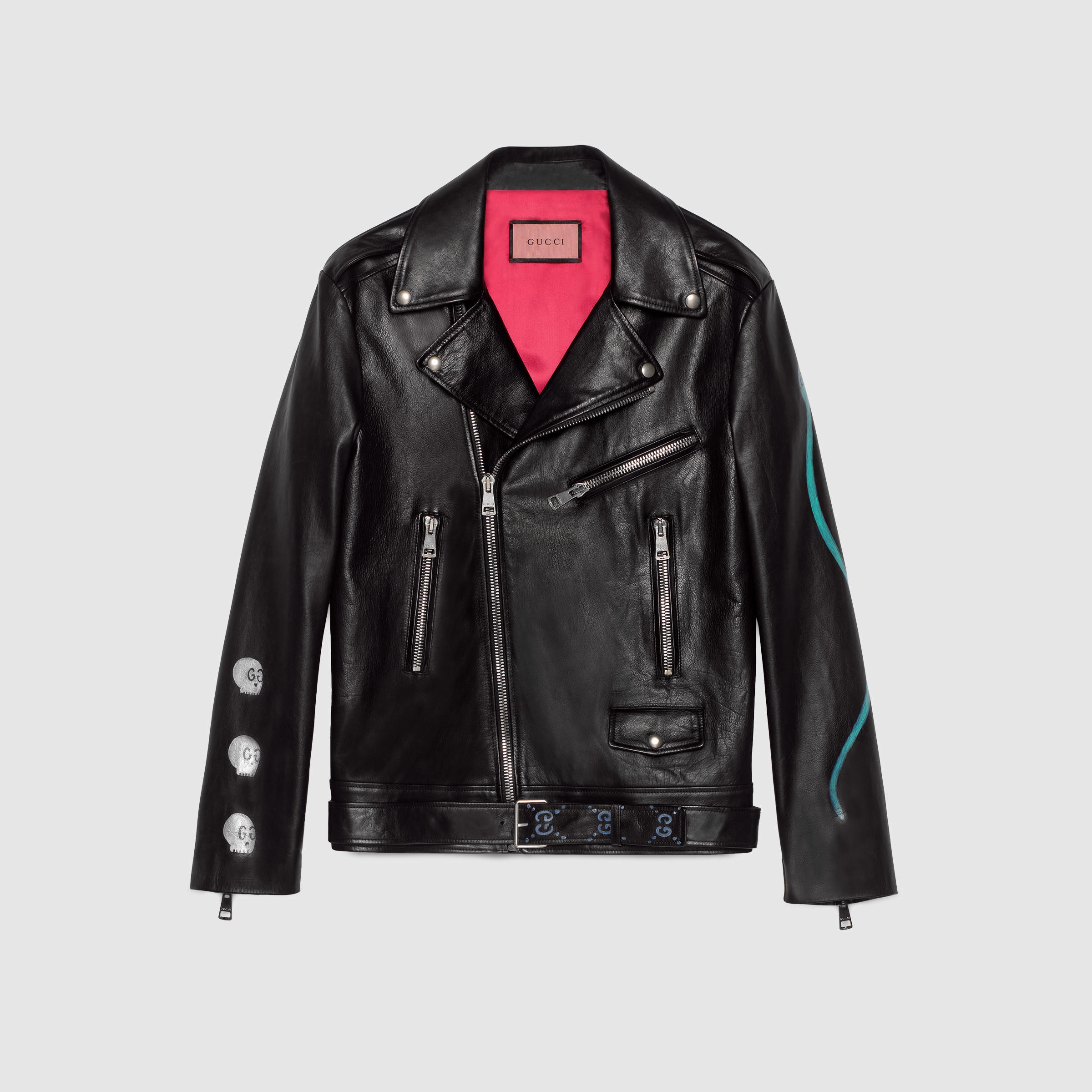 gucci ghost leather jacket
