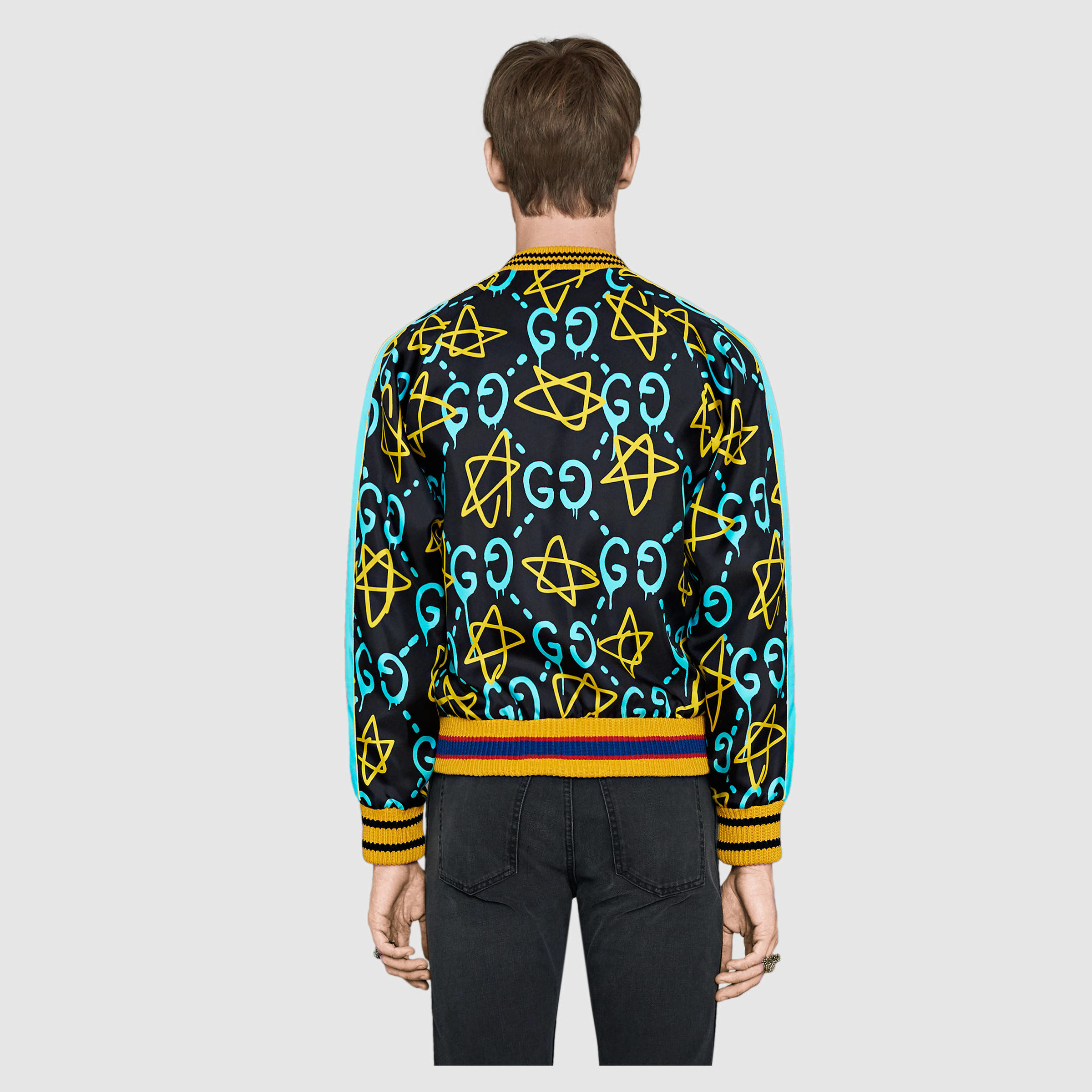 Gucci Ghost Silk Bomber for Men | Lyst