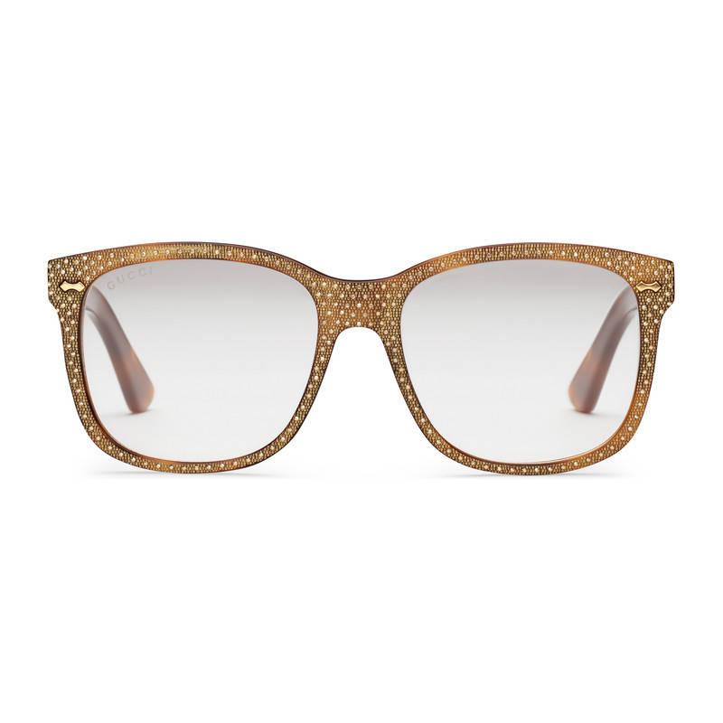 gucci frames with rhinestones
