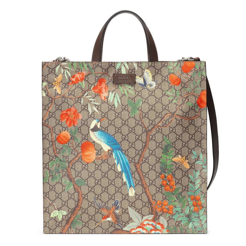 Lyst - Gucci Tian Soft GG Supreme Tote Bag