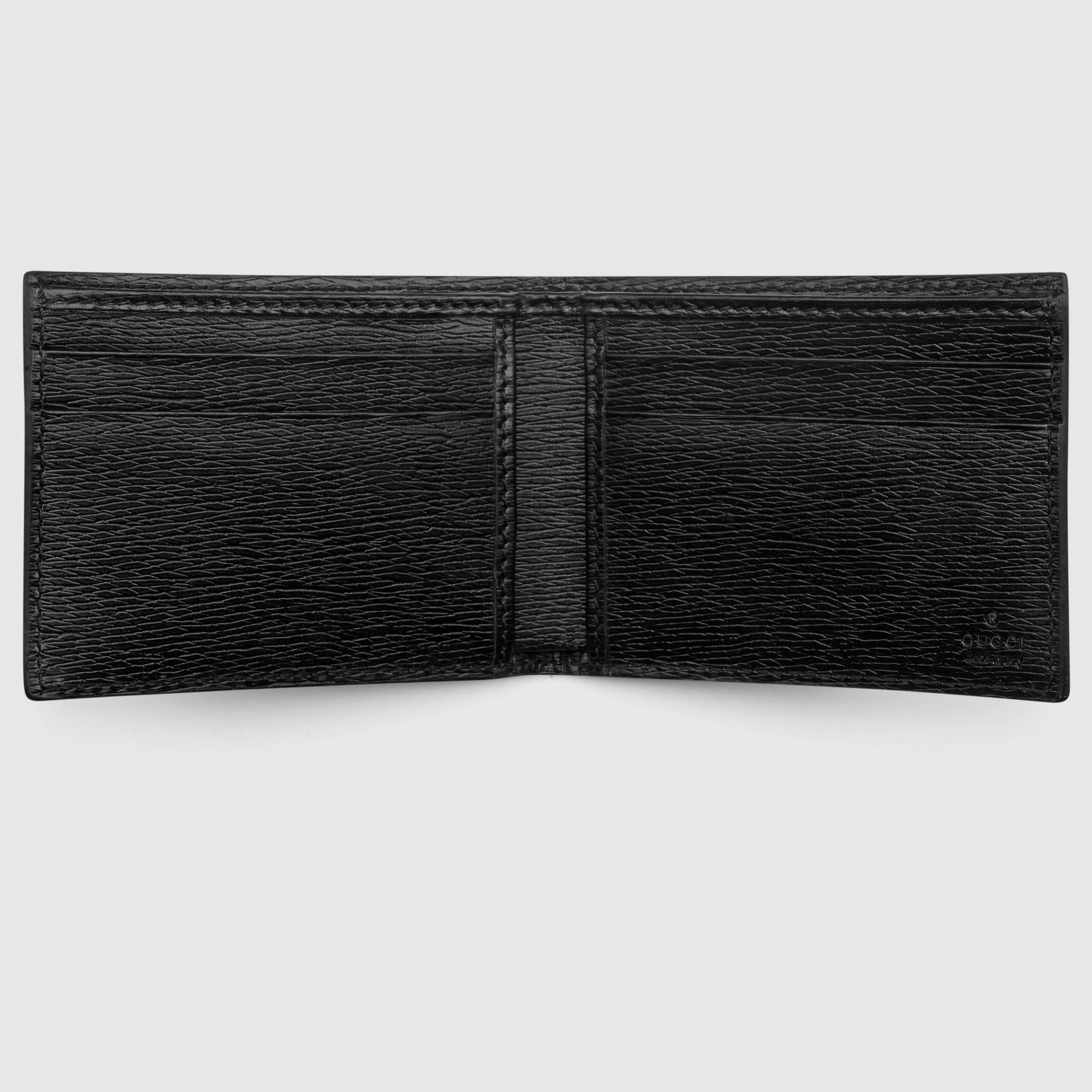 Gucci Snake Print Leather Wallet in Black for Men - Lyst