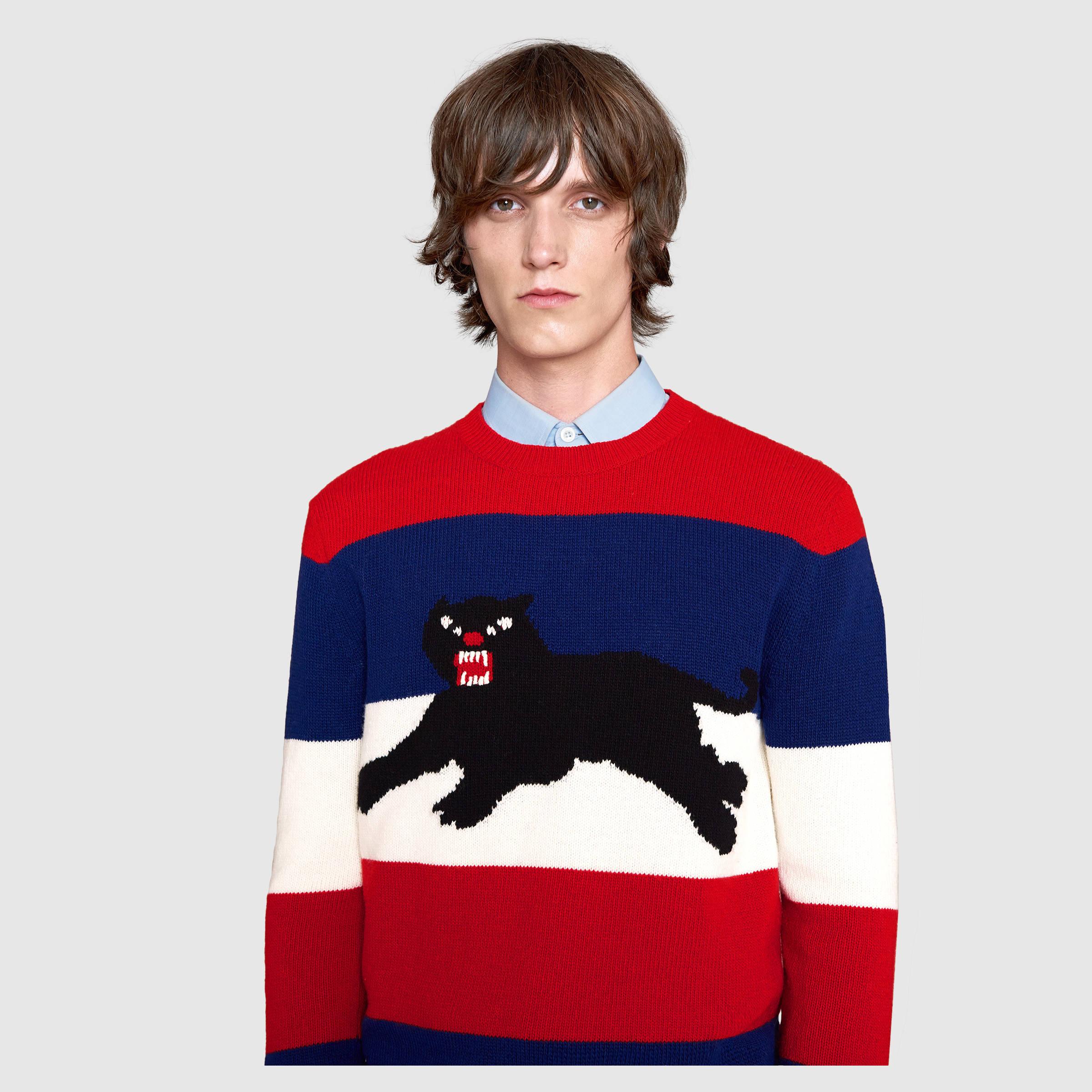 gucci black panther sweater