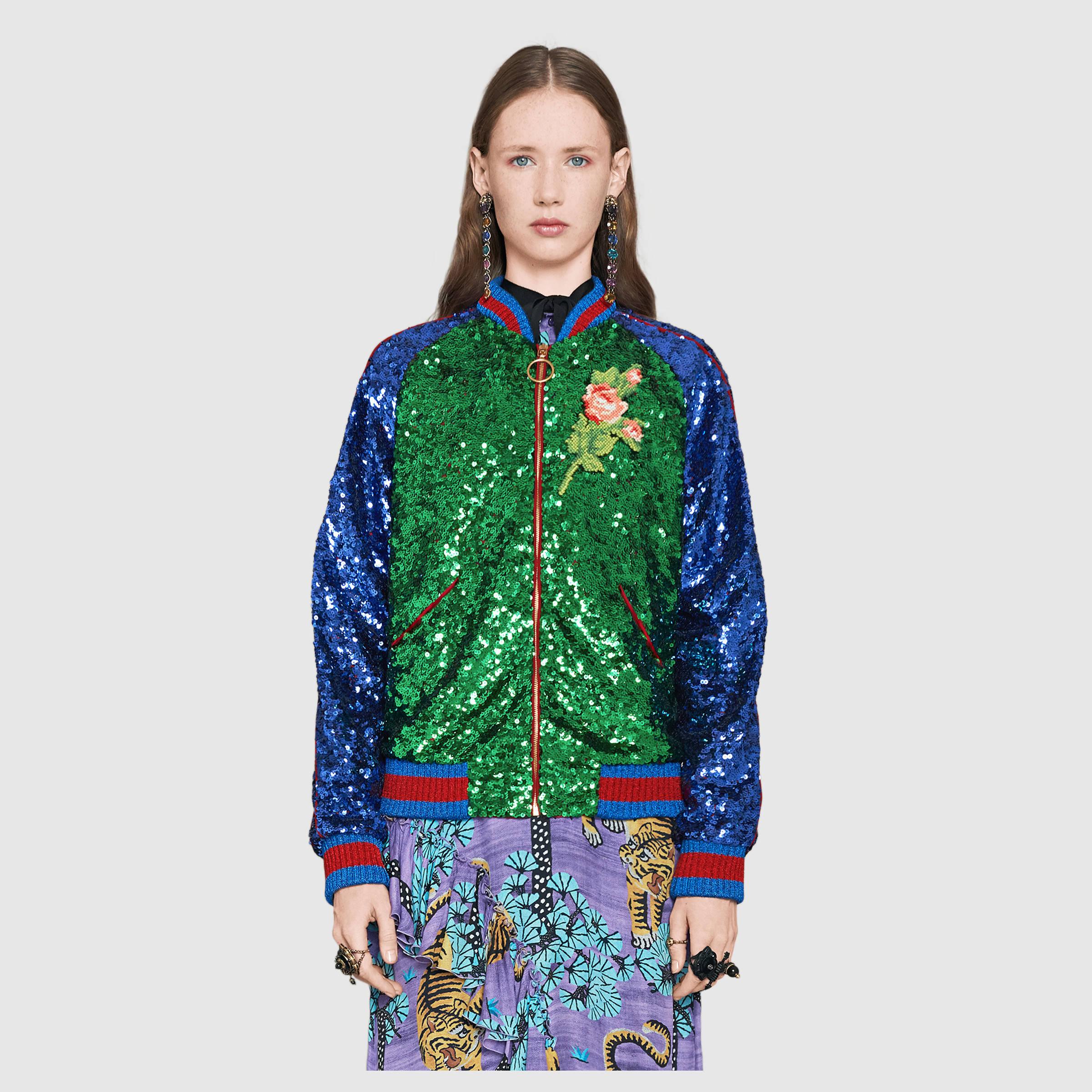 Gucci sequin bomber jacket Clearance