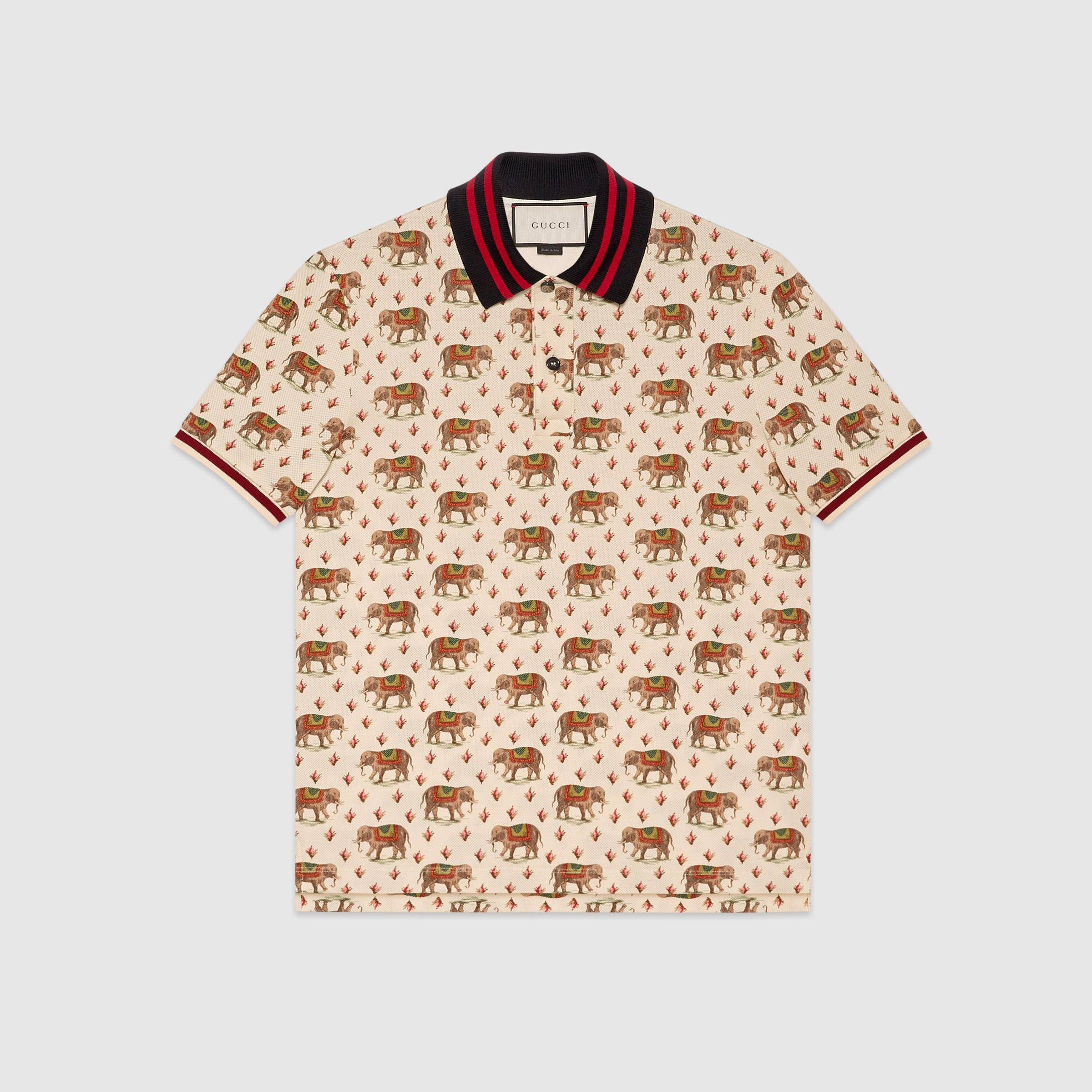 Gucci Stretch Cotton Polo Shirt for Men 