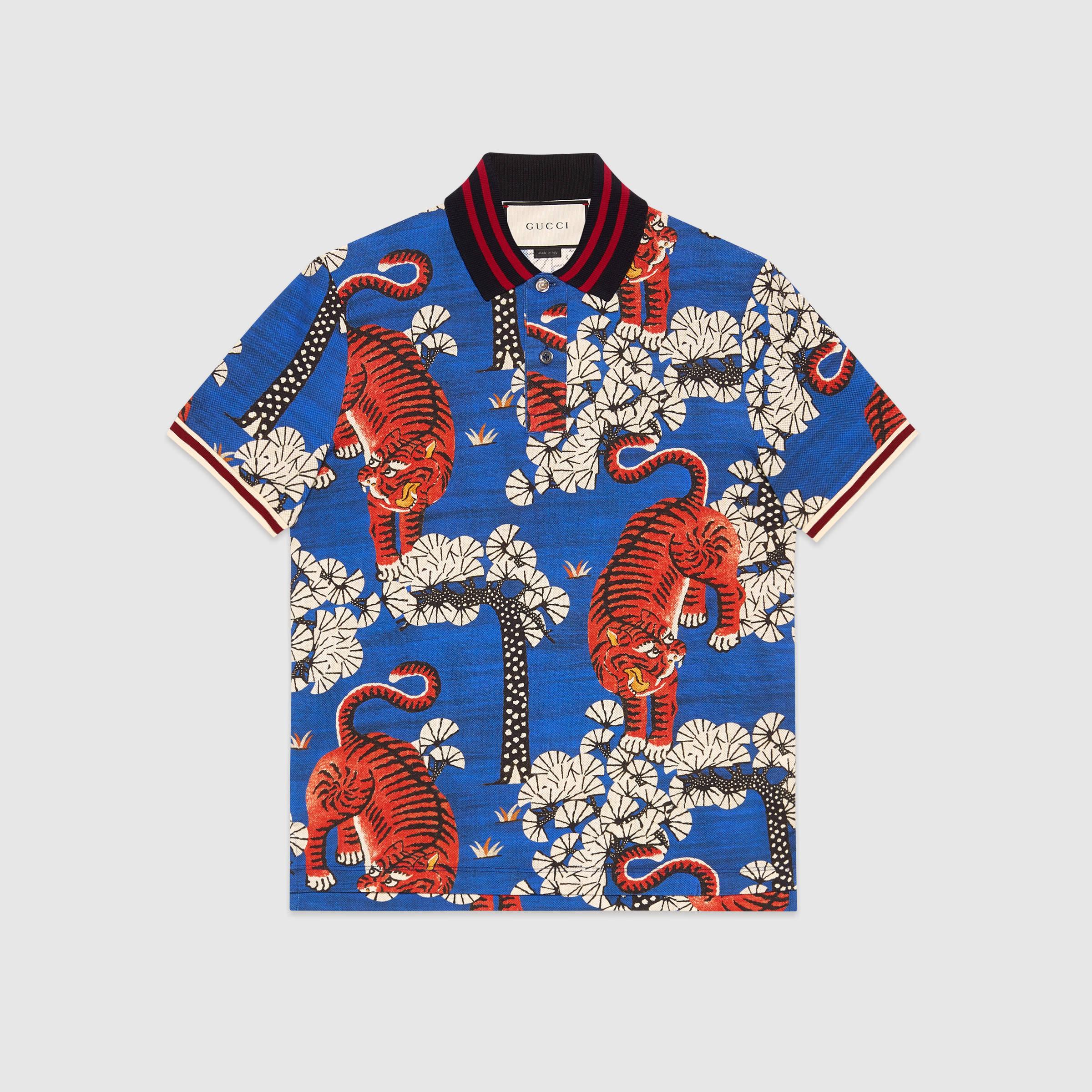 gucci polo with tiger