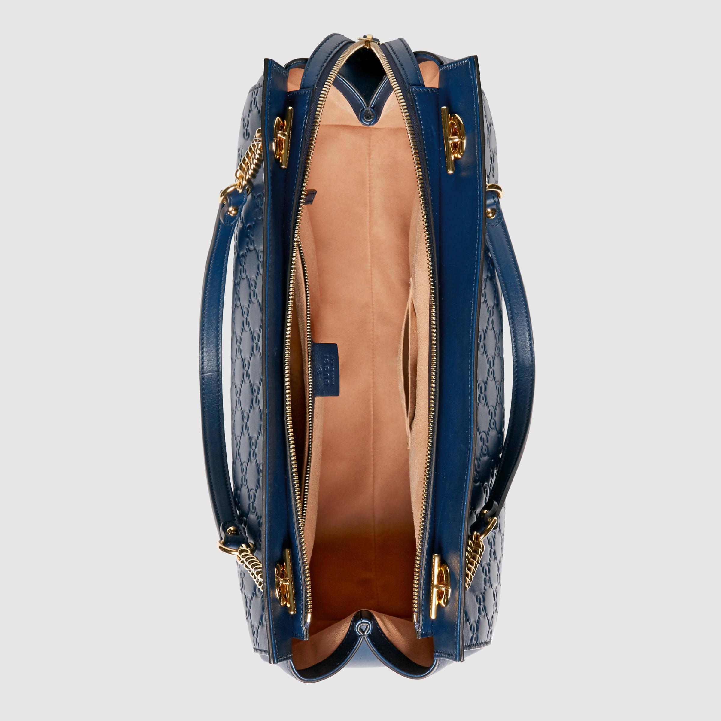 Lyst - Gucci Soft Signature Shoulder Bag in Blue