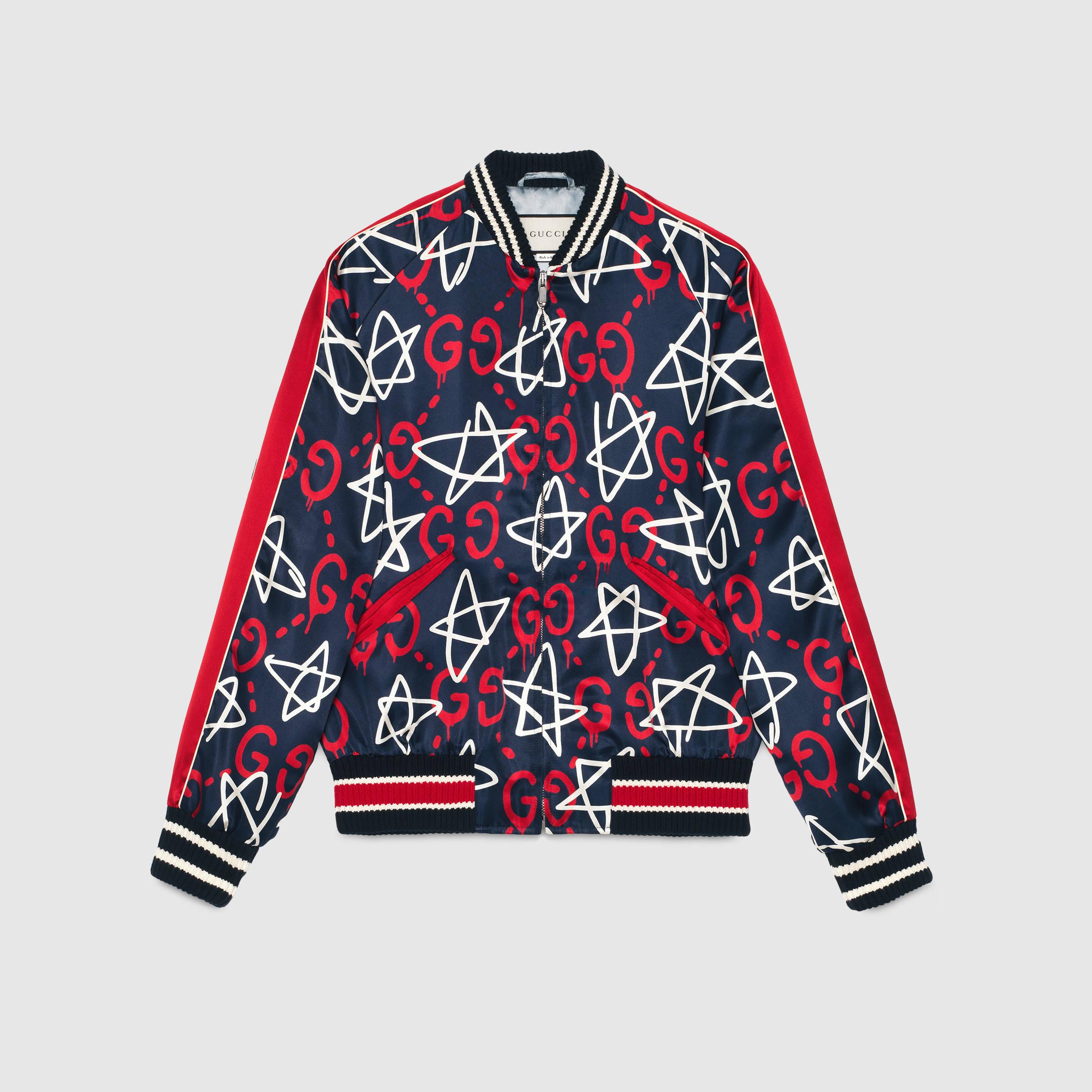 guccighost star bomber jacket