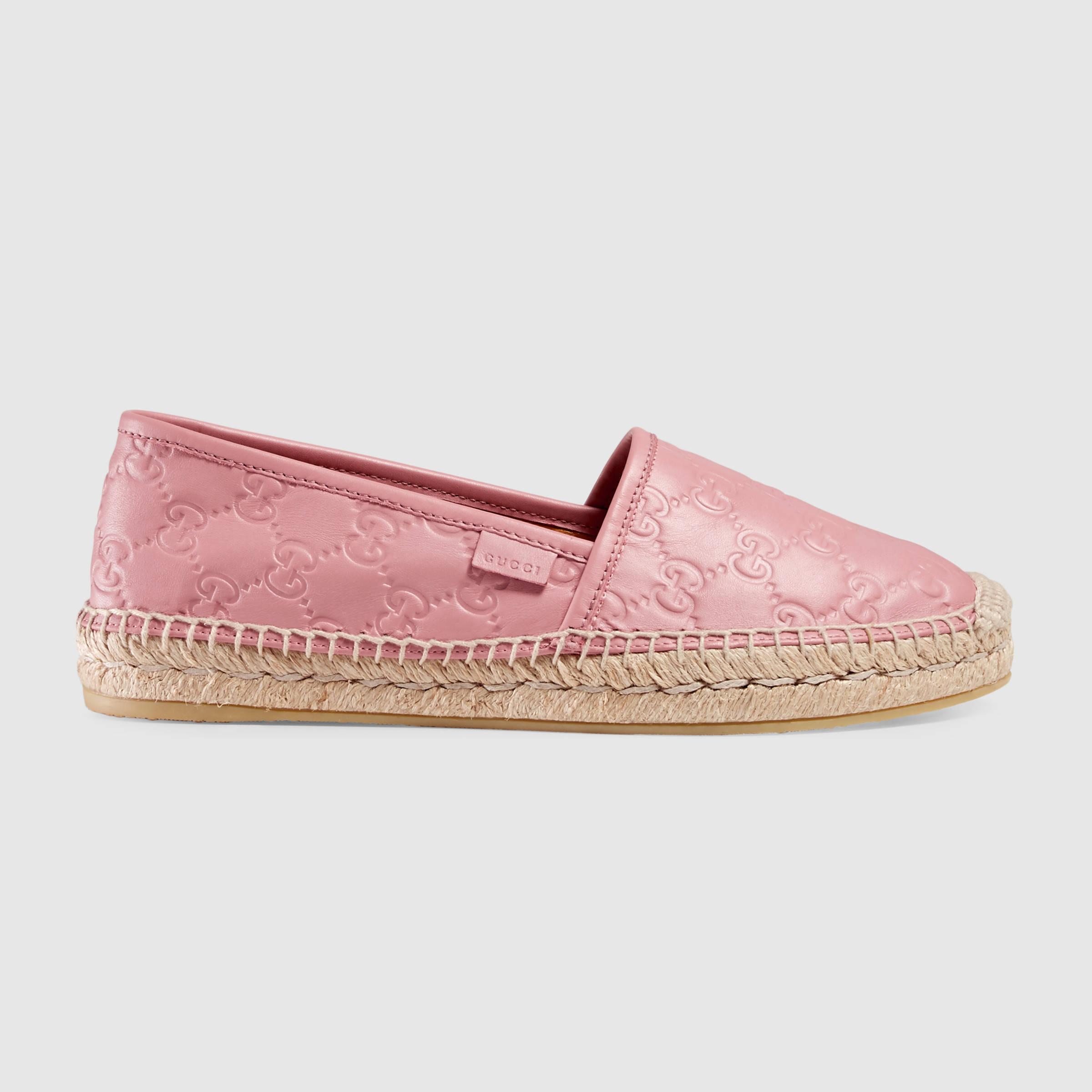gucci signature leather espadrille