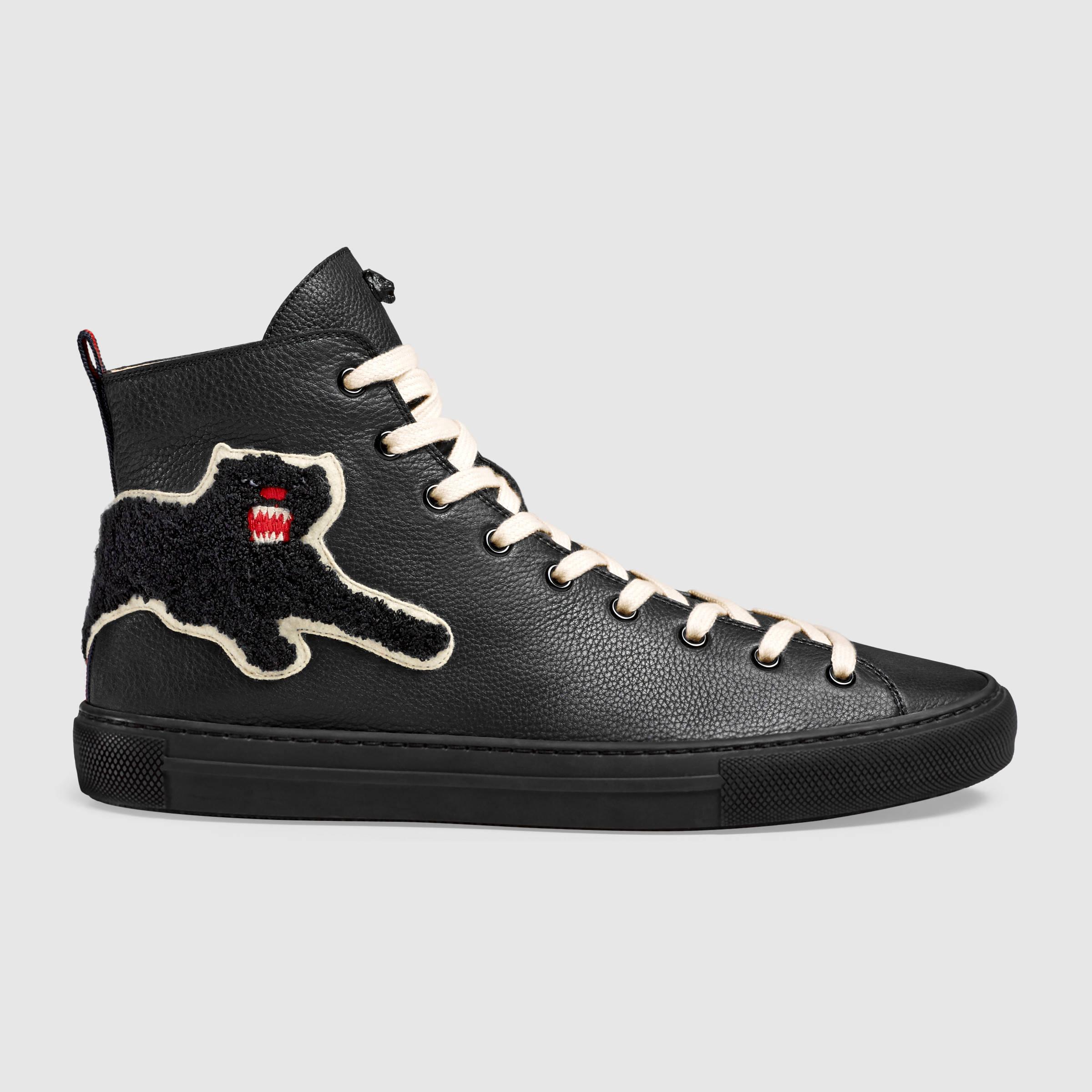 Gucci Leather High-top With Panther for Men | Lyst