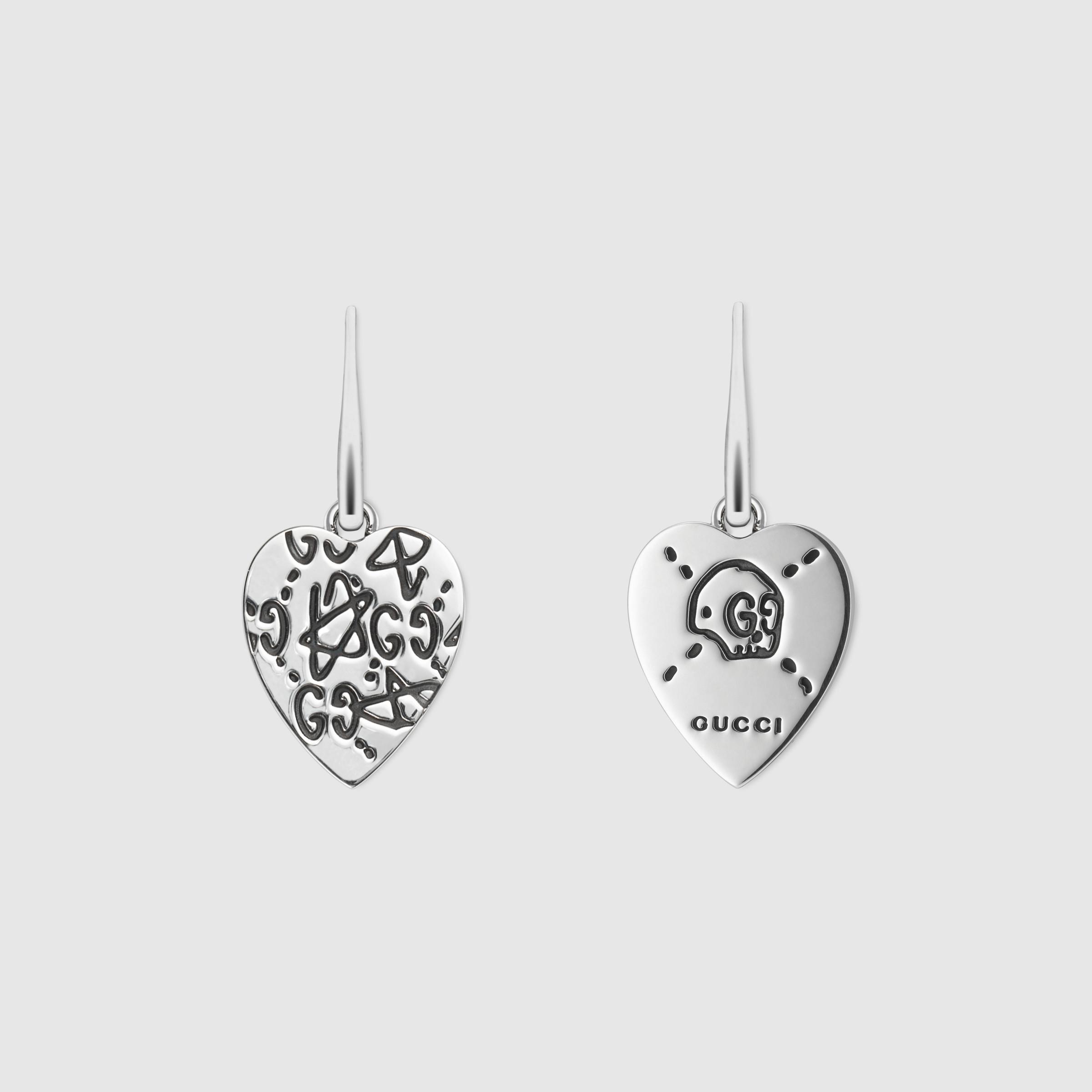 Gucci Ghost Earrings In Silver in Metallic Lyst UK