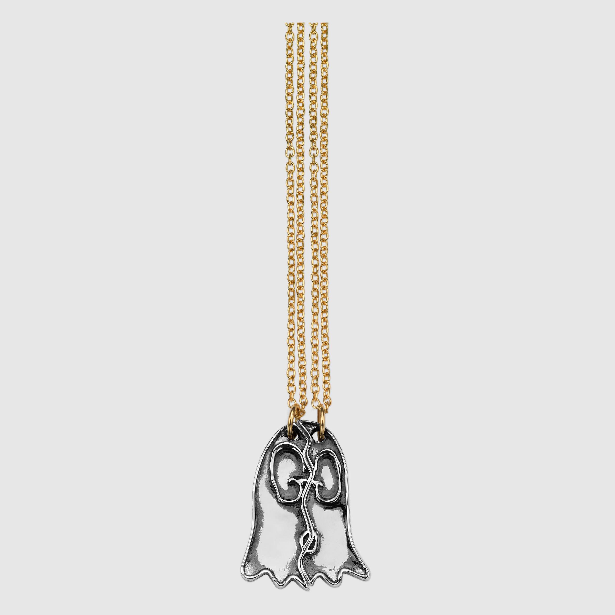 Gucci Ghost Necklace In Gold in 