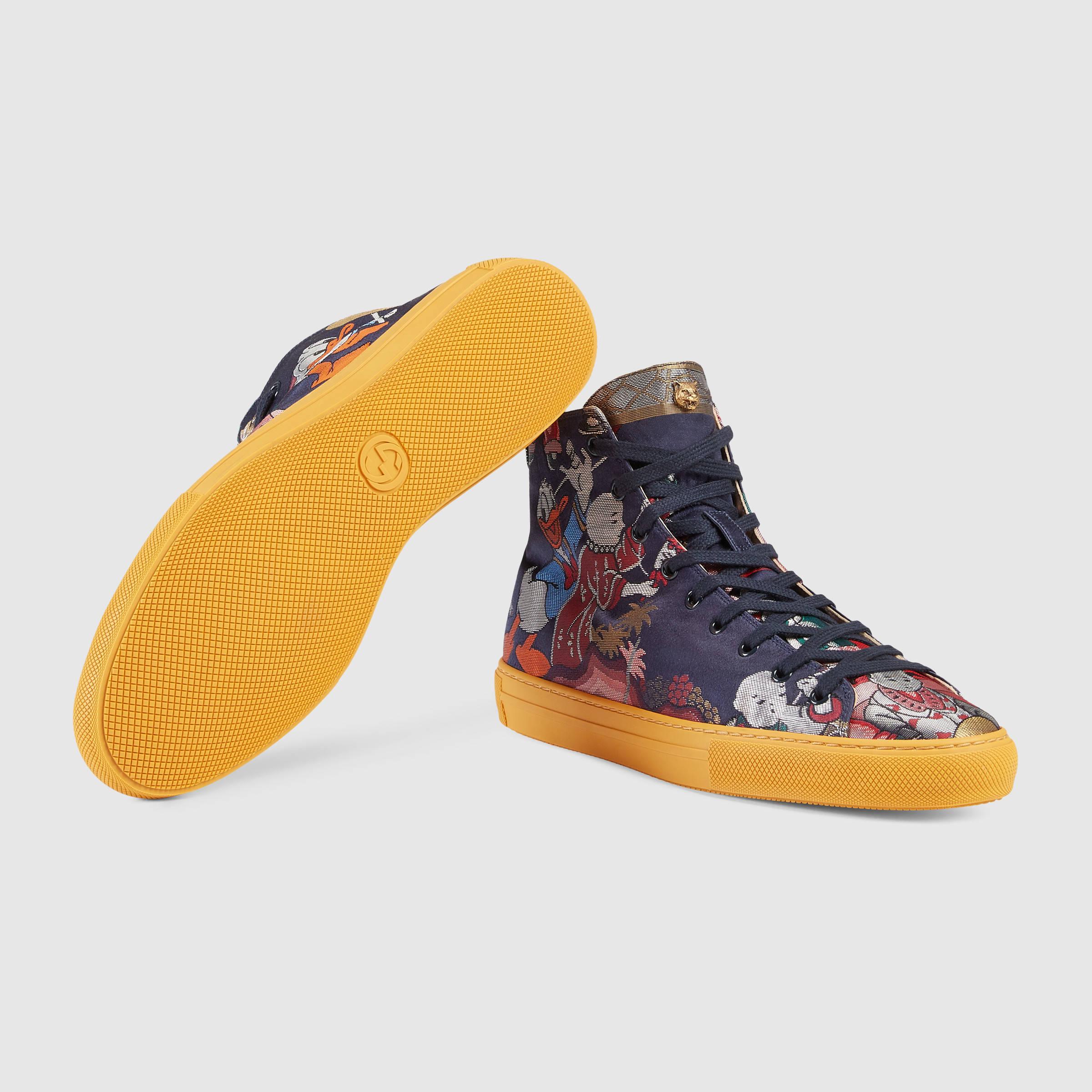 gucci donald duck high tops