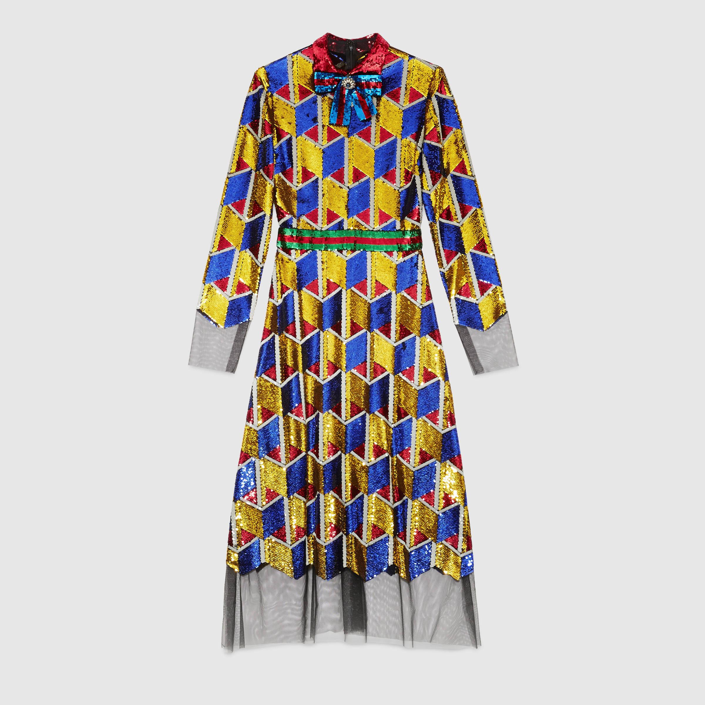 gucci sequin dress