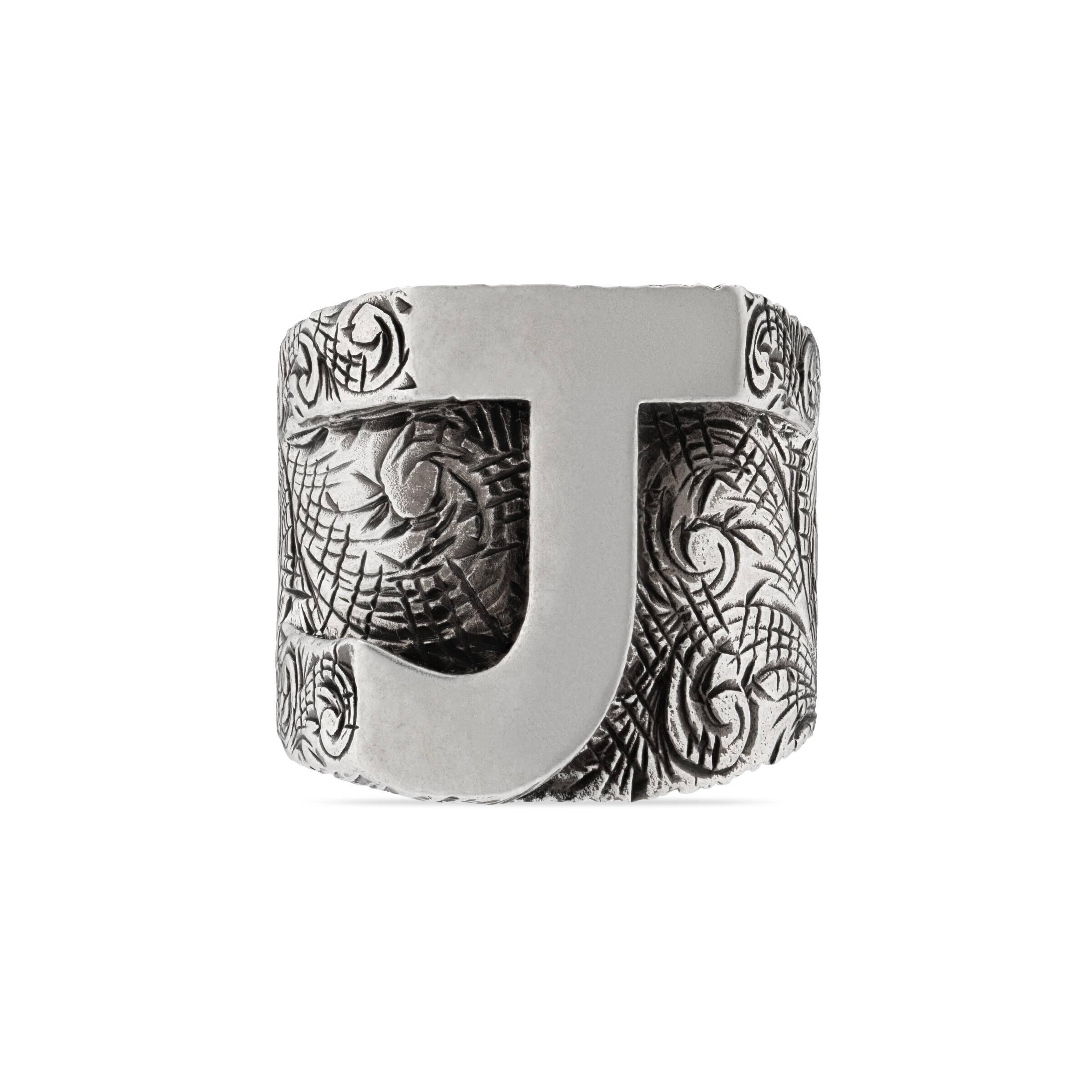 Gucci Letters 'j' Ring | Lyst