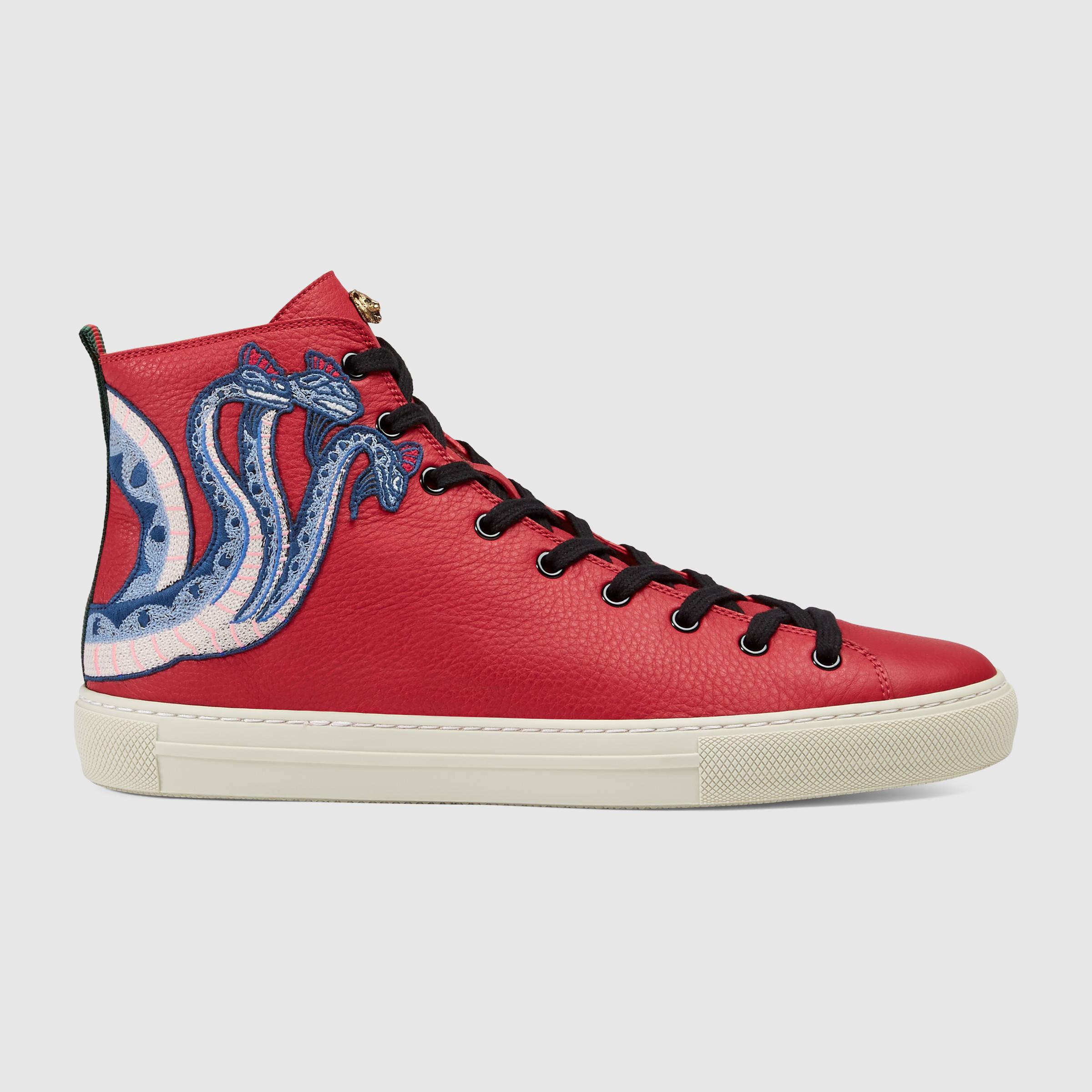 gucci high tops red