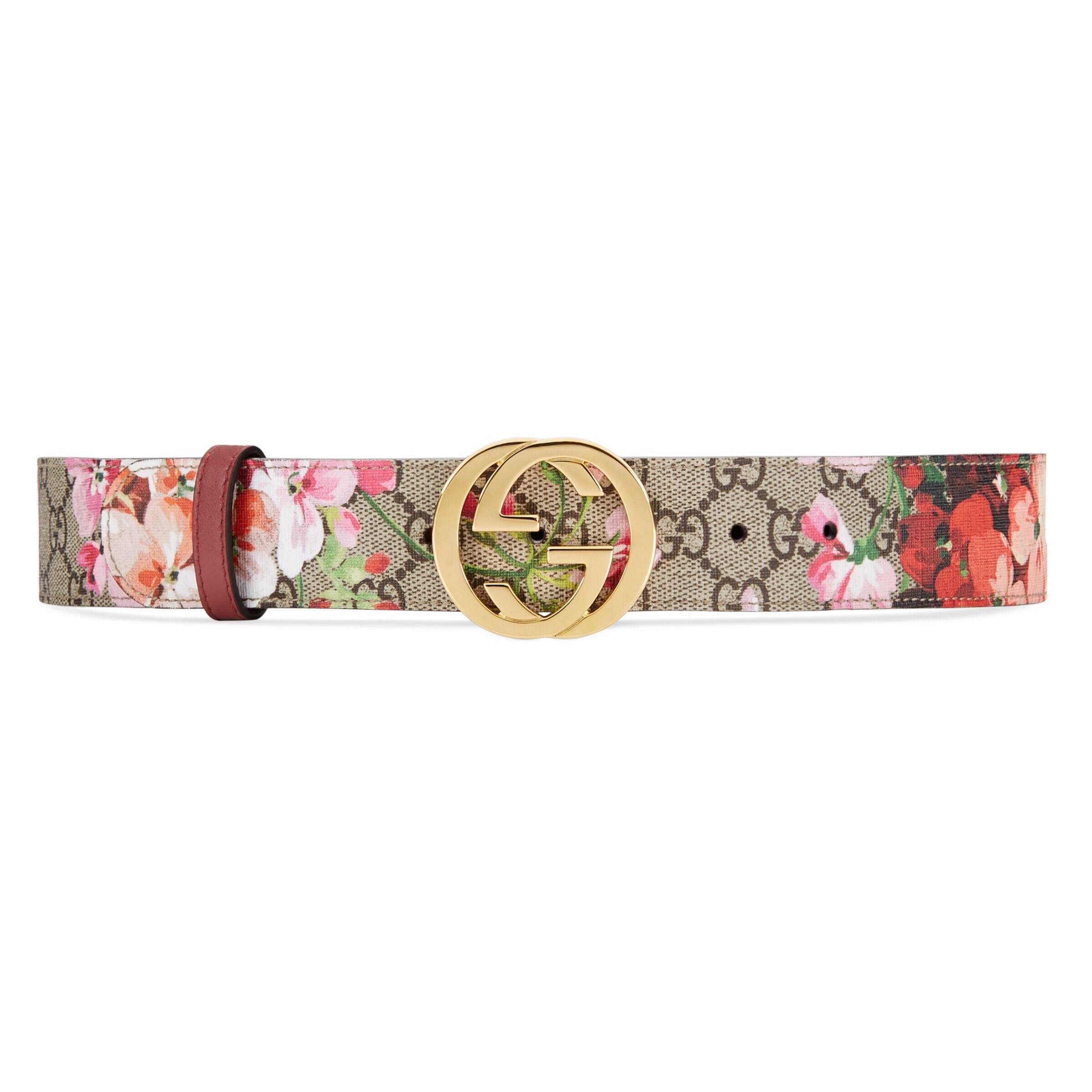 Gucci GG Blooms Belt in Pink | Lyst UK