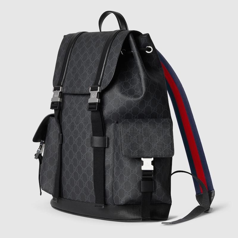 Gucci メンズ Gg バックパック, ブラック, オリジナルGg バック