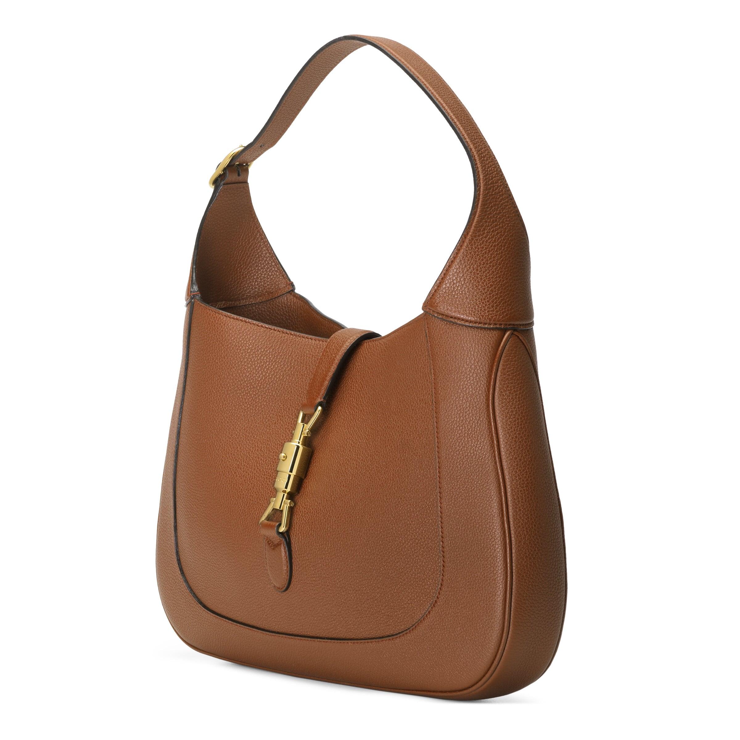 Jackie 1961 small natural grain bag in cuir brown leather