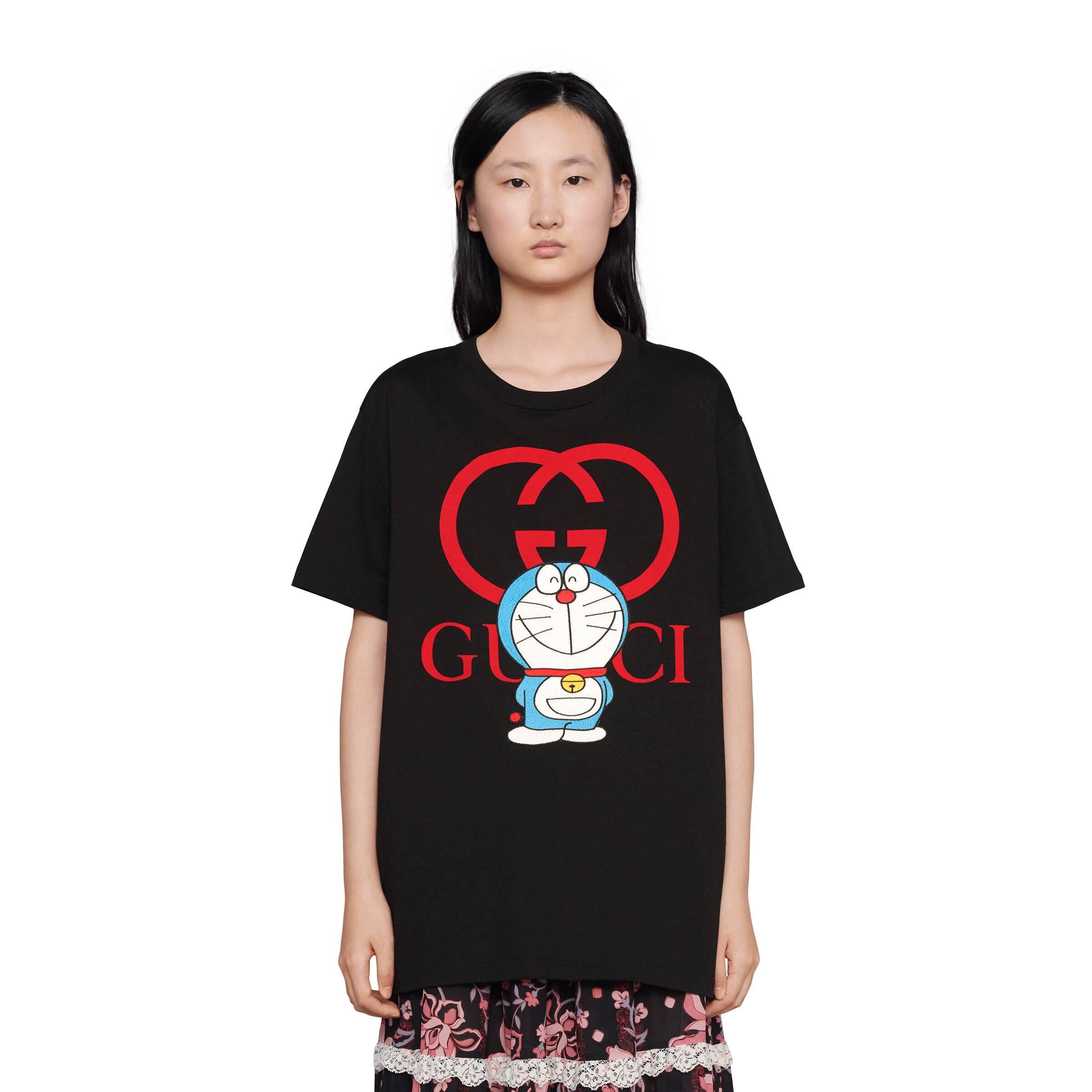 Gucci Doraemon X Cotton T-shirt in Black | Lyst UK