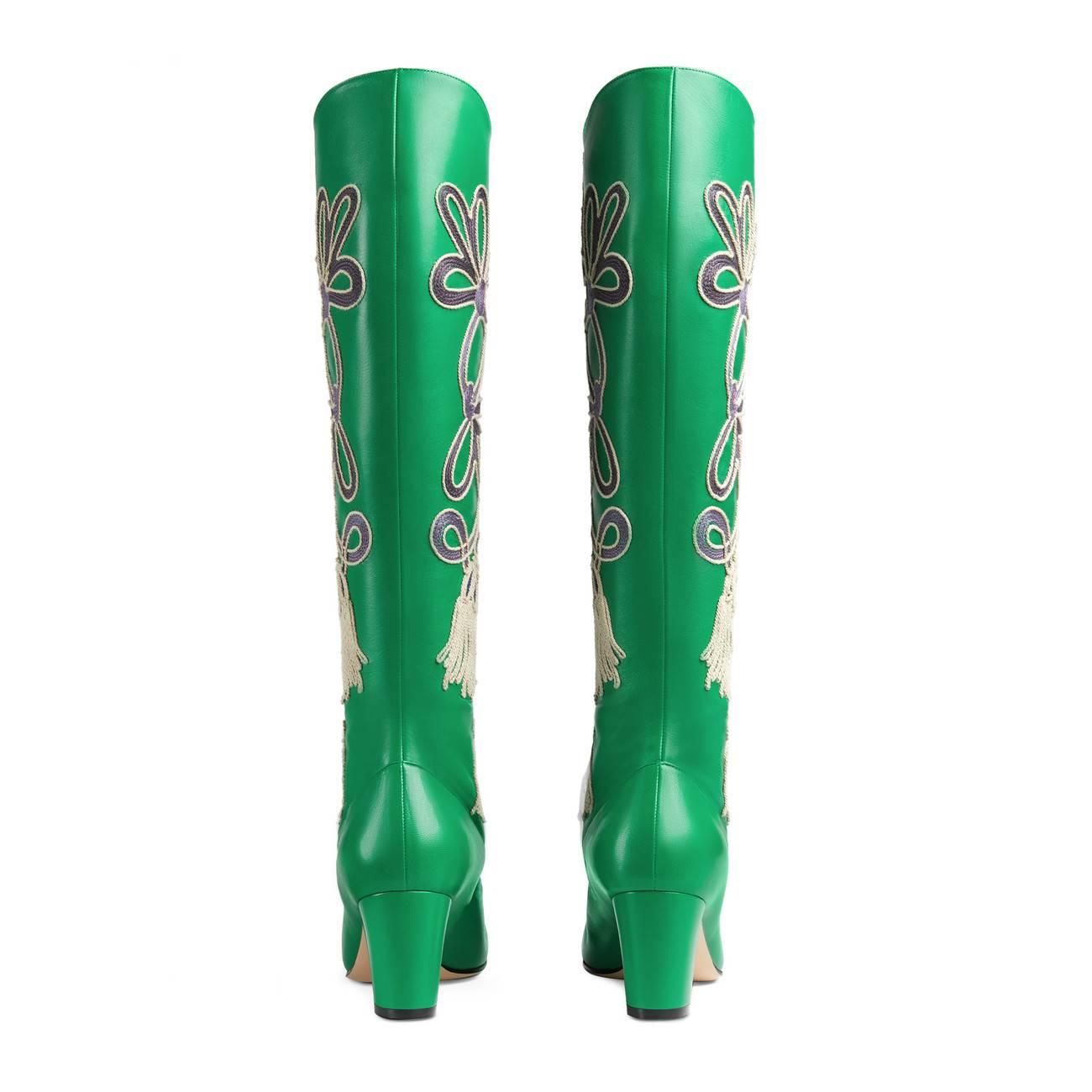 Gucci green boots sale