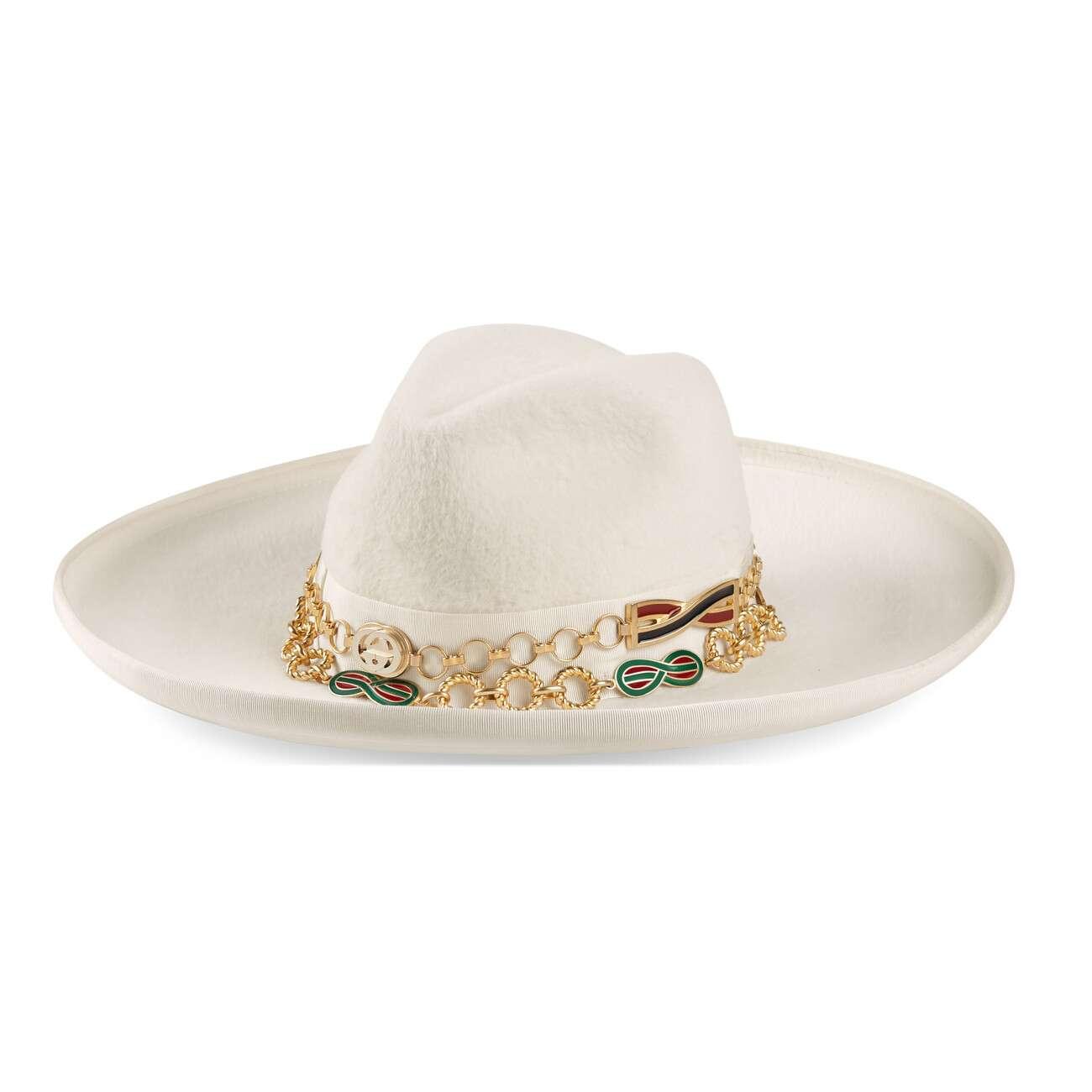 gucci felt wide brim hat