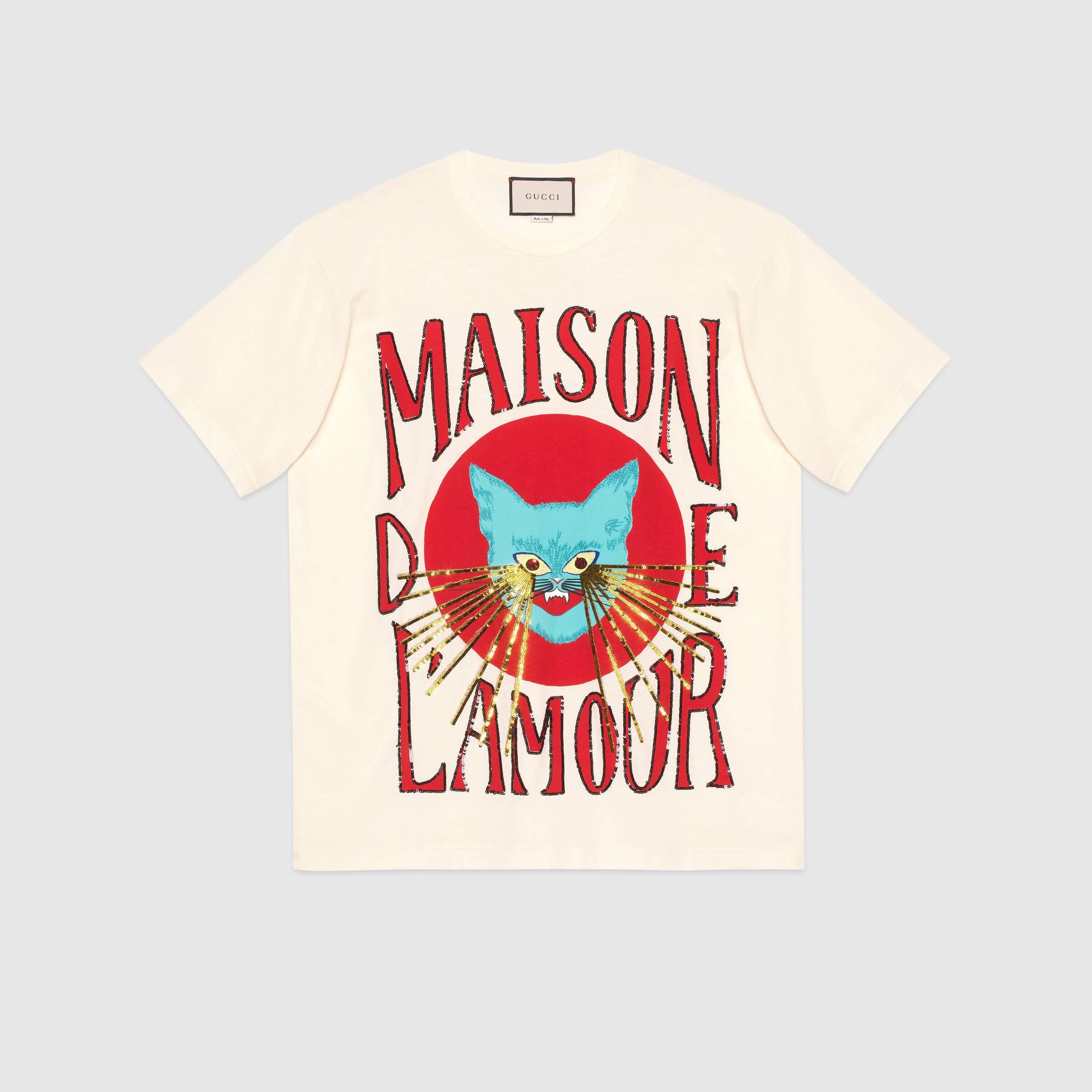 Gucci グッチキャット プリント オーバーサイズ Tシャツ ホワイト Lyst Gucci グッチキャット プリント オーバーサイズ Tシャツ ホワイト Lyst