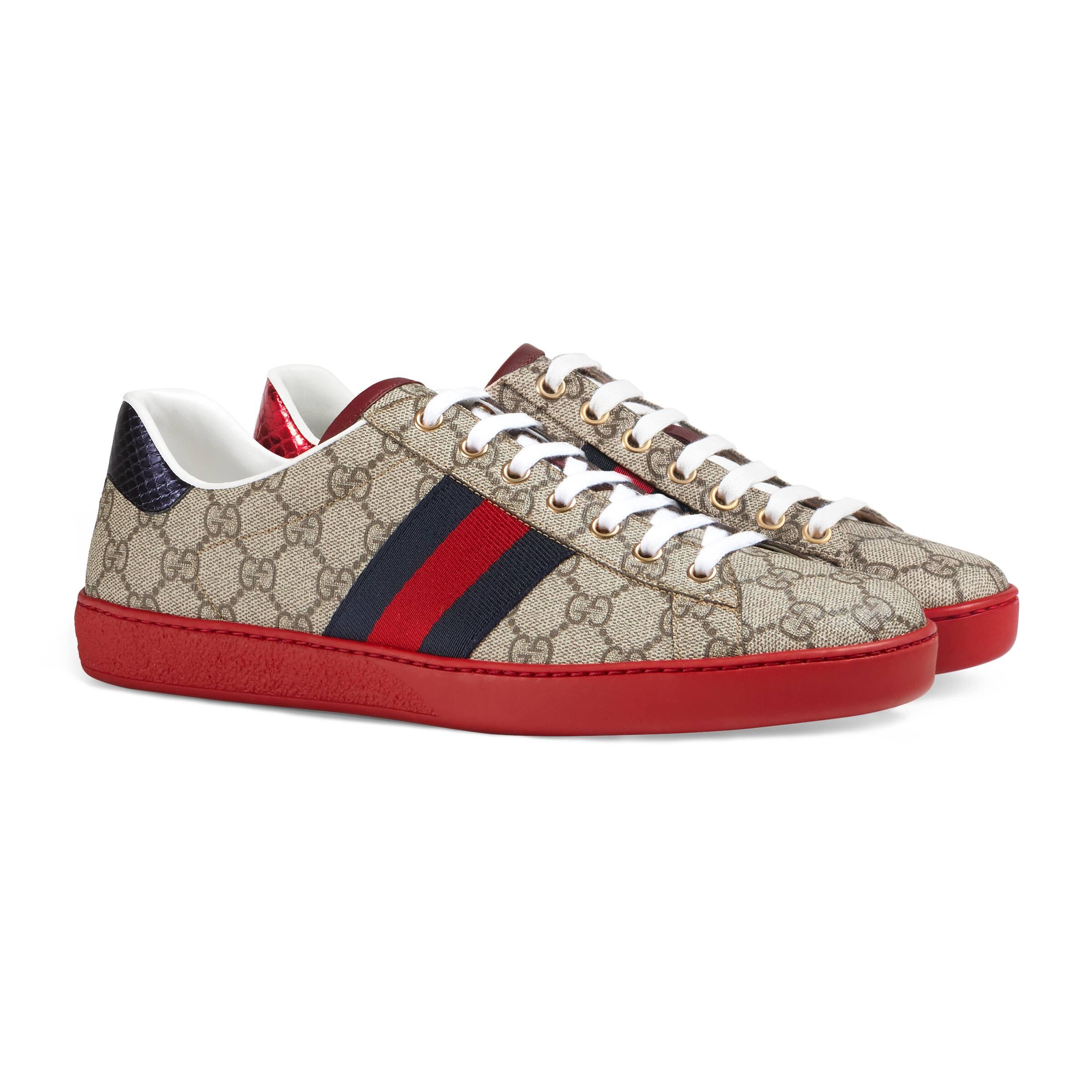 Withered kalender kradse Gucci Canvas New Ace GG Supreme Low-top Sneaker in Beige (Natural) for Men  - Save 28% - Lyst